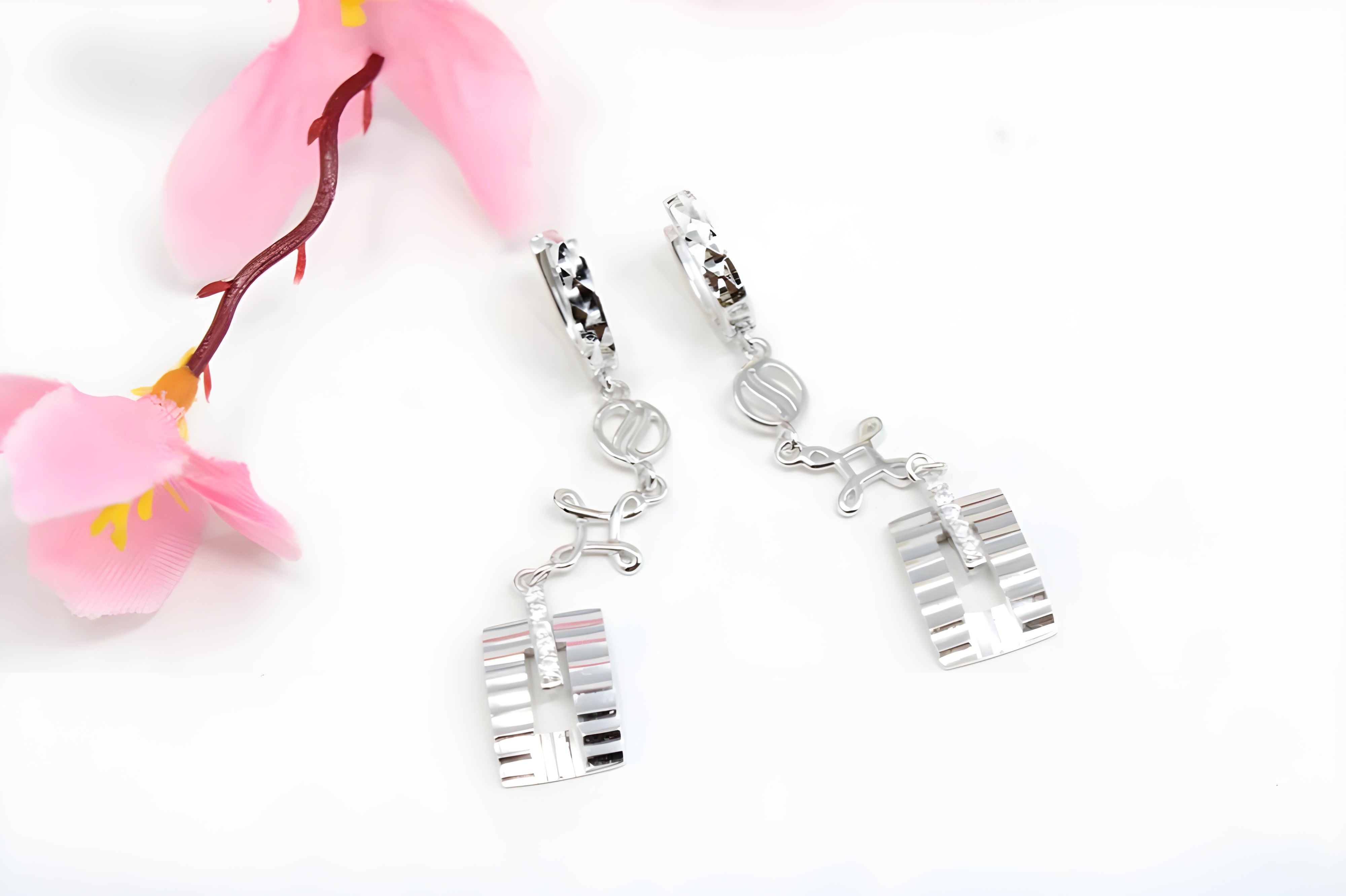 Chic Crystal Fusion Sterling Silver Earrings