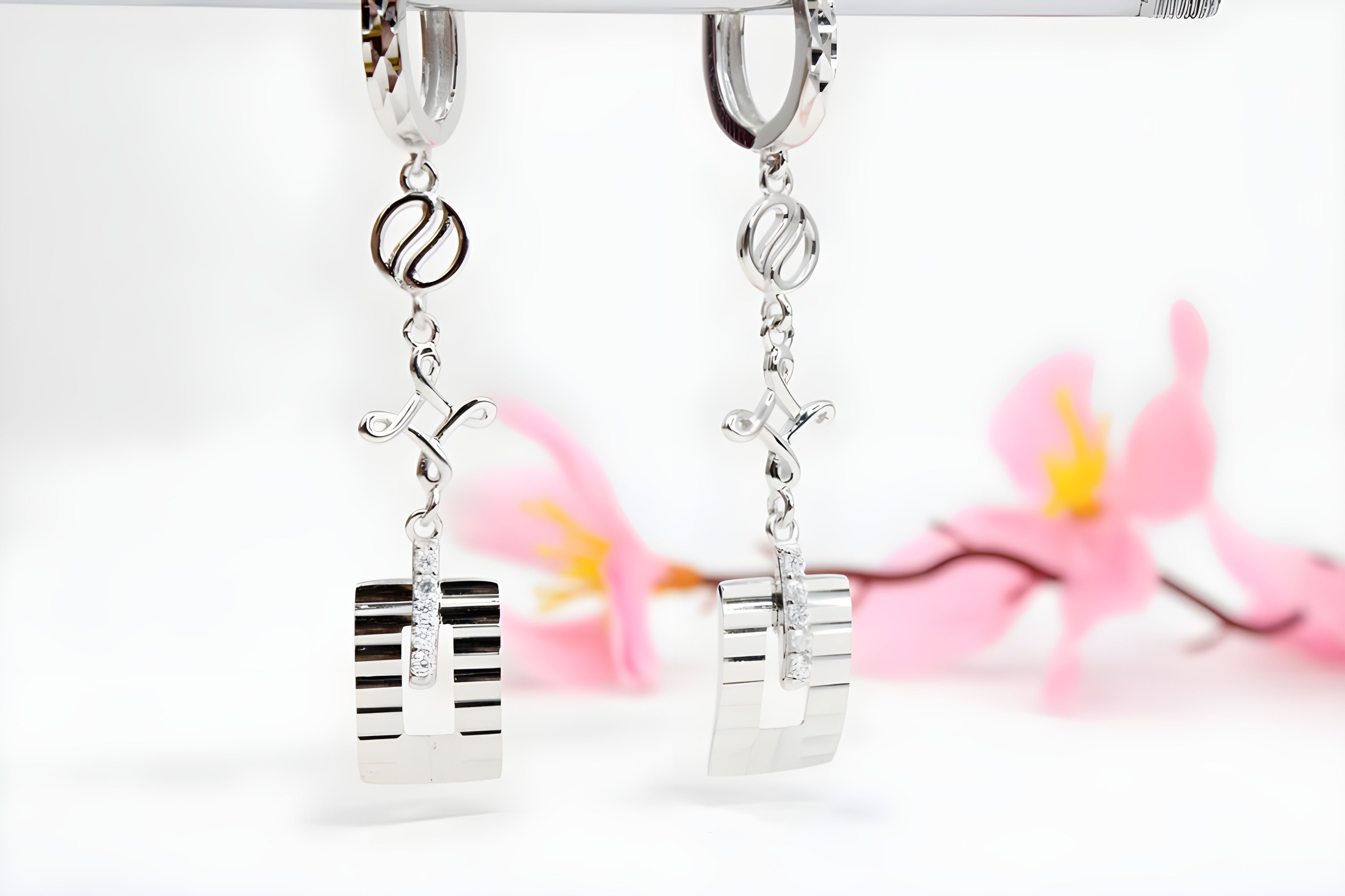 Chic Crystal Fusion Sterling Silver Earrings