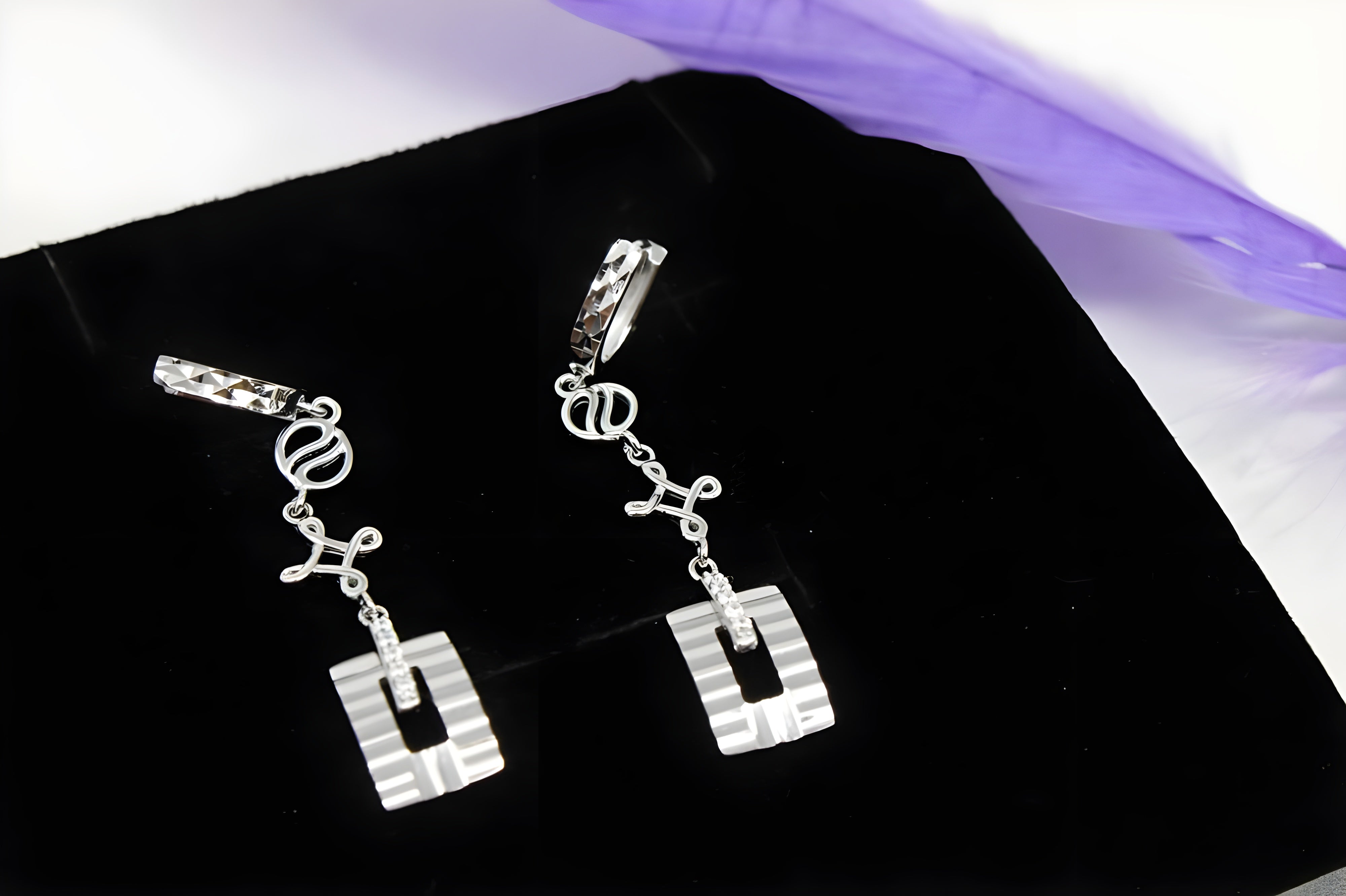 Chic Crystal Fusion Sterling Silver Earrings