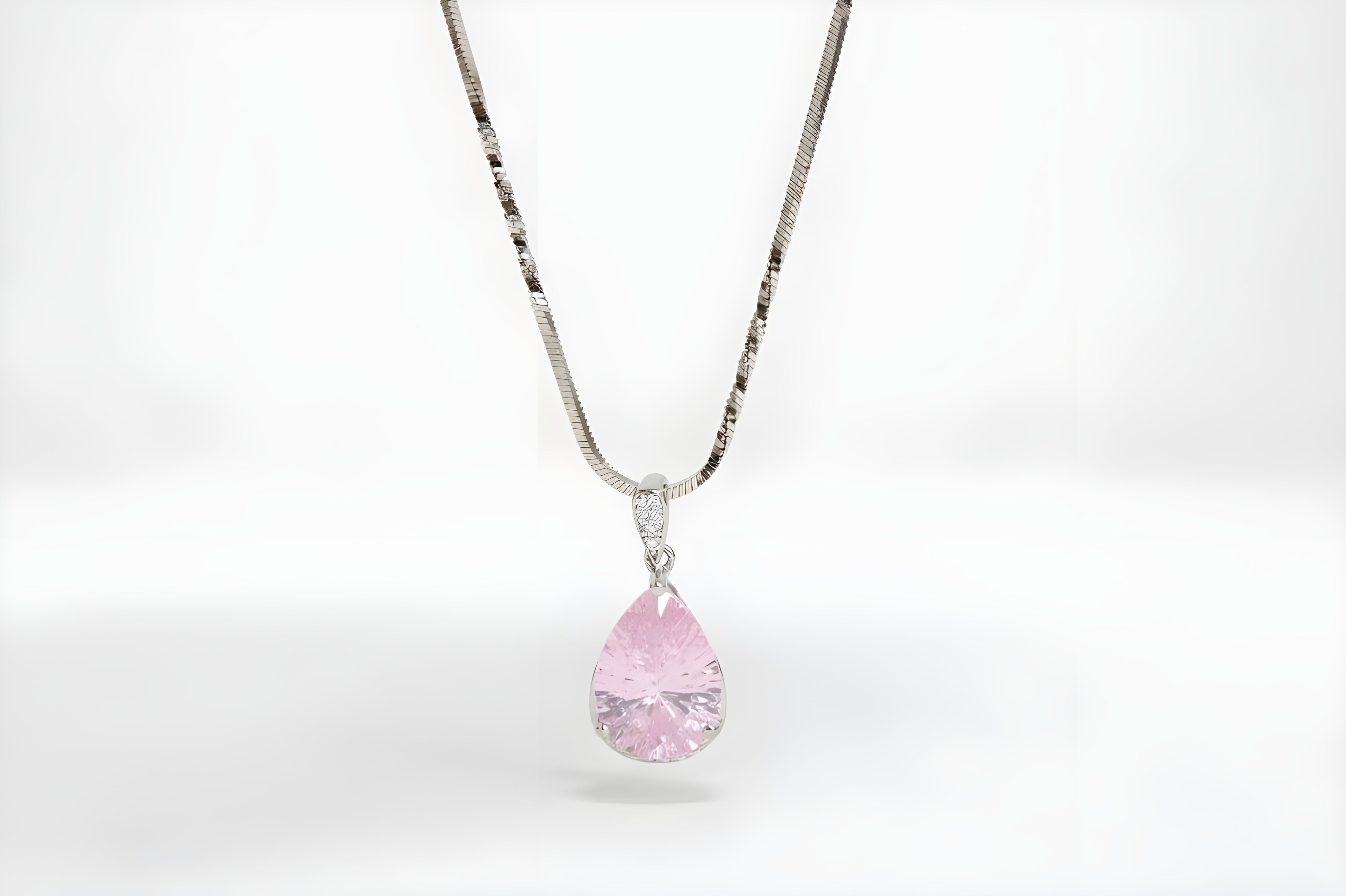 VeeLux Crystal Blush Dew Drop Necklace