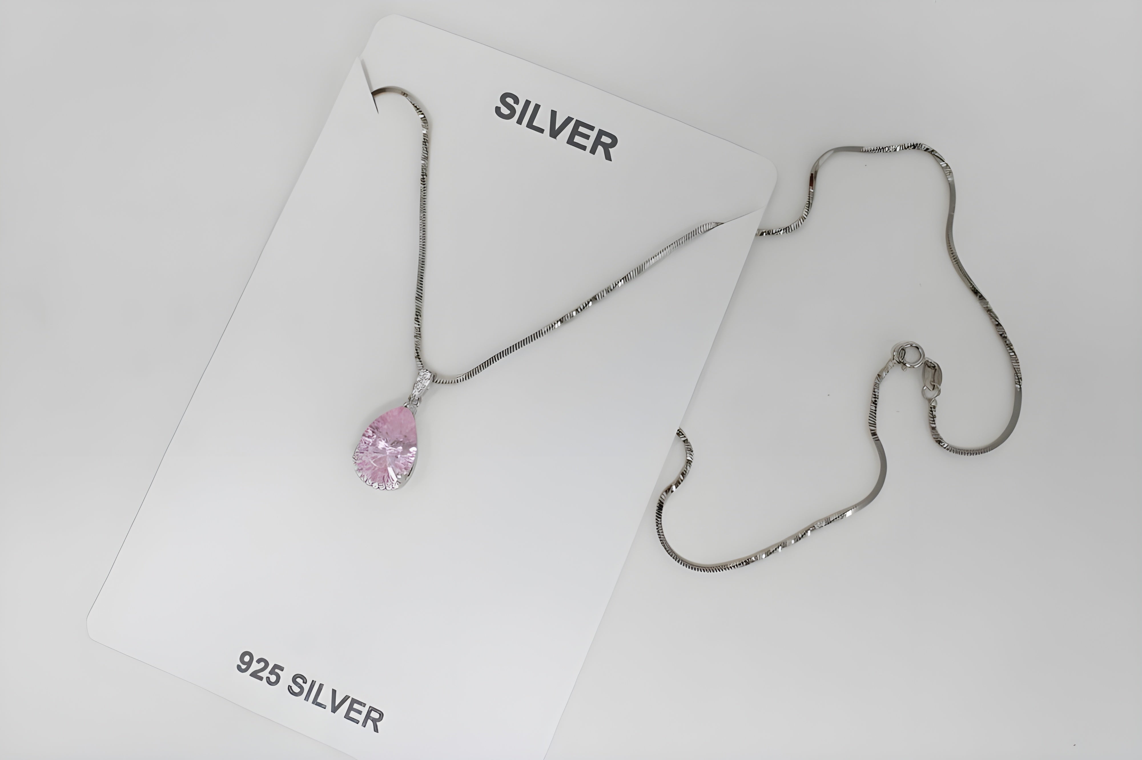 VeeLux Crystal Blush Dew Drop Necklace