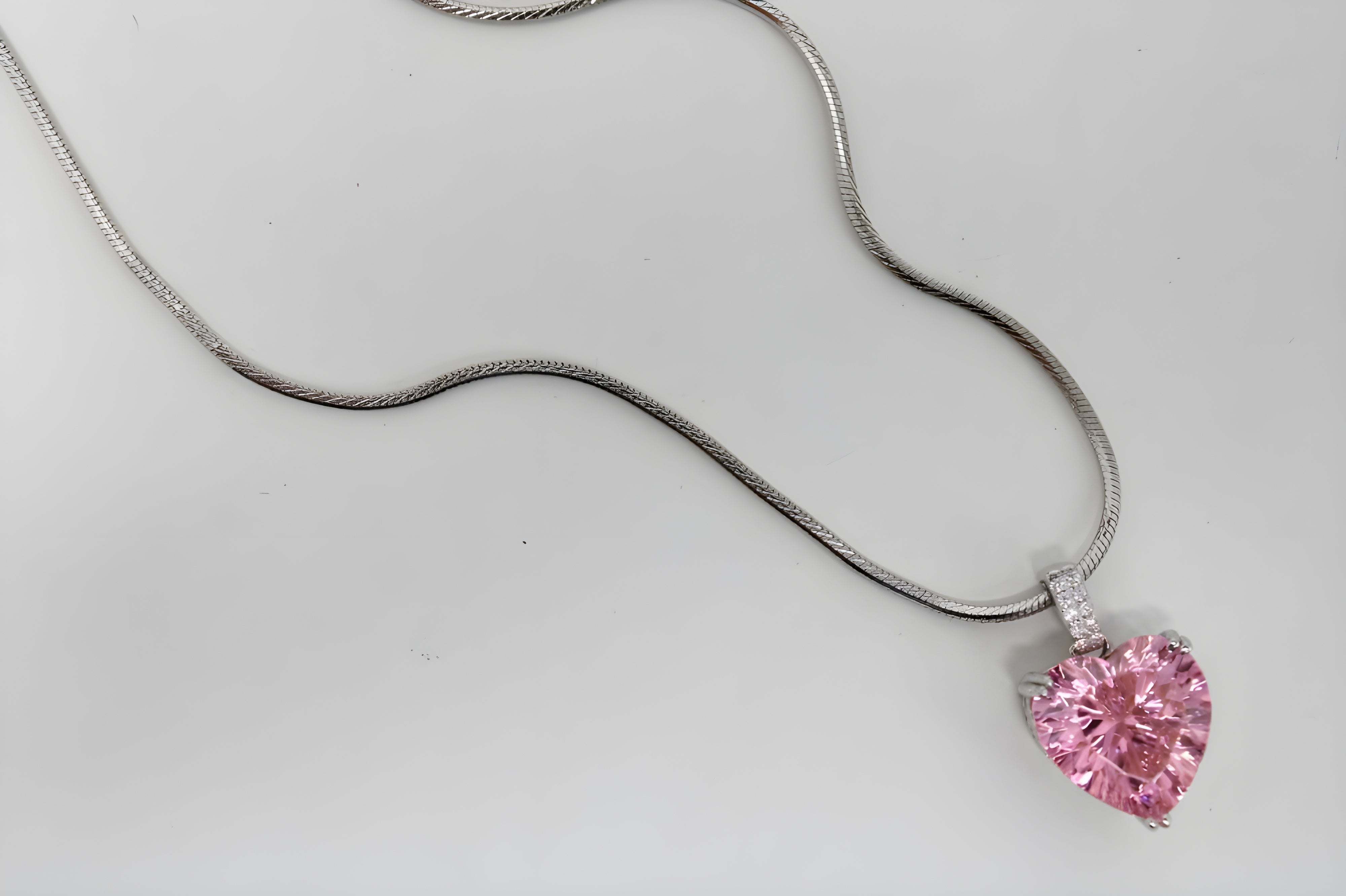 Blush Teardrop Crystal Pendant by VeeLux