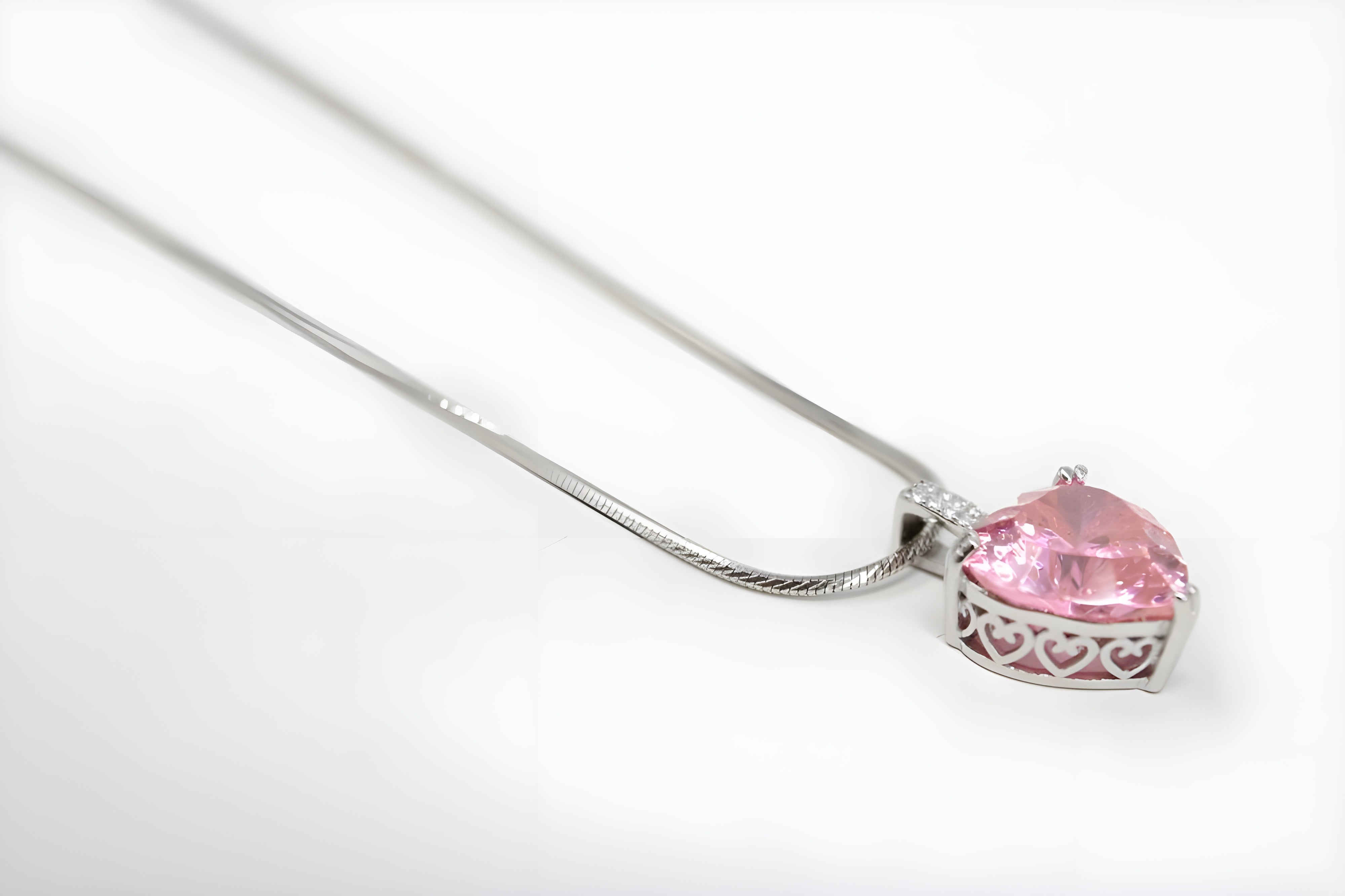 Blush Teardrop Crystal Pendant by VeeLux