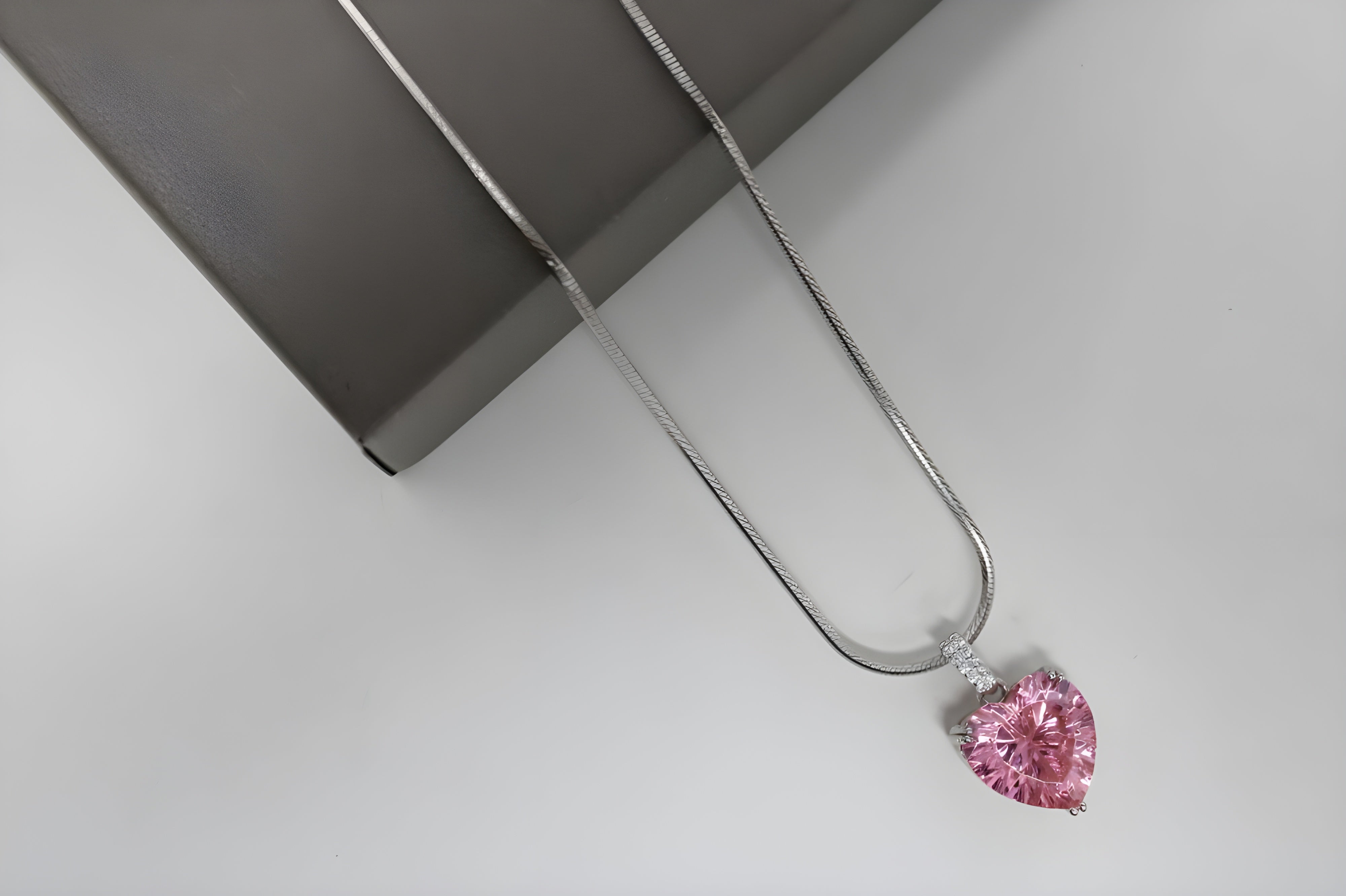 Blush Teardrop Crystal Pendant by VeeLux