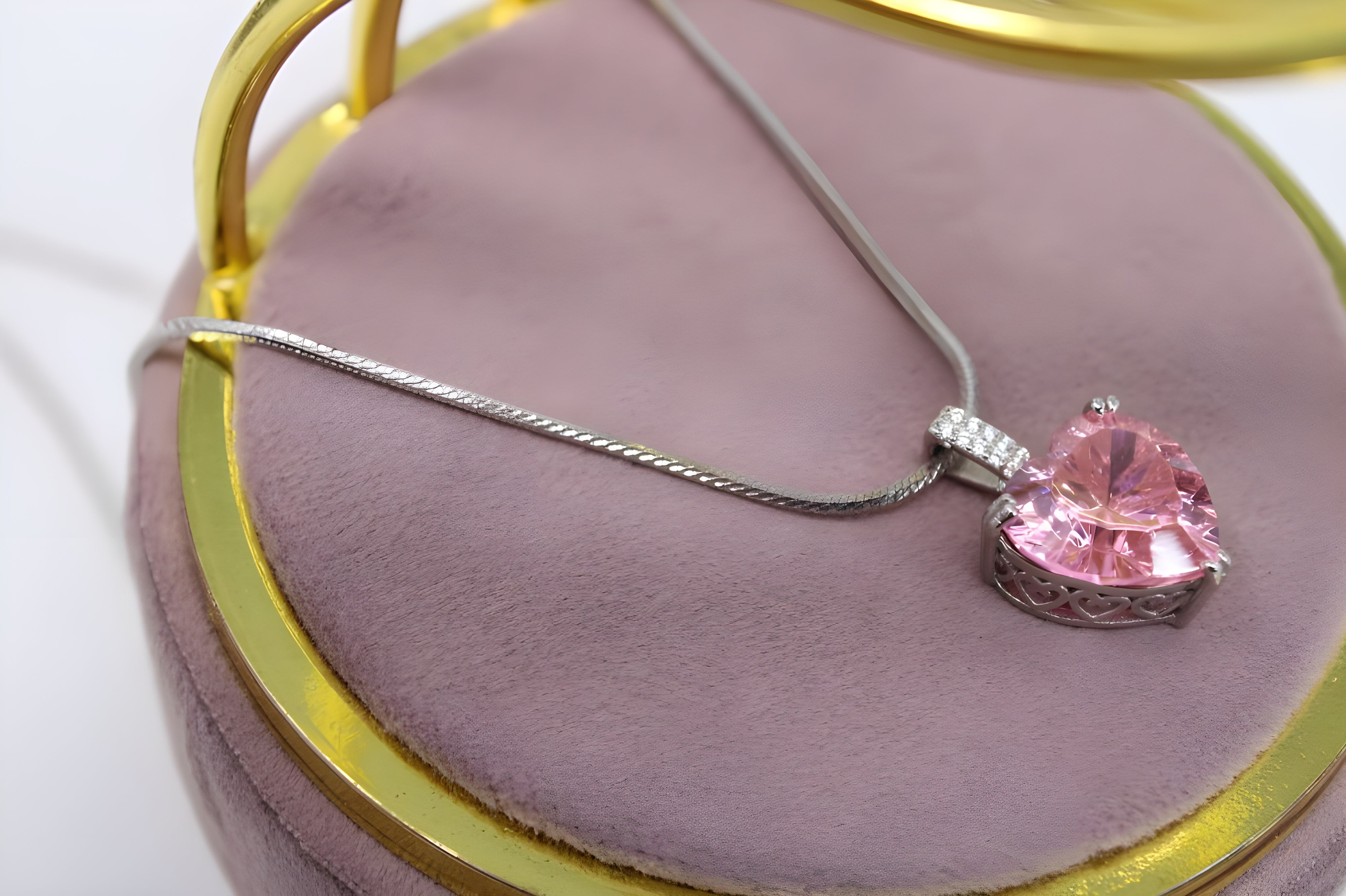 Blush Teardrop Crystal Pendant by VeeLux