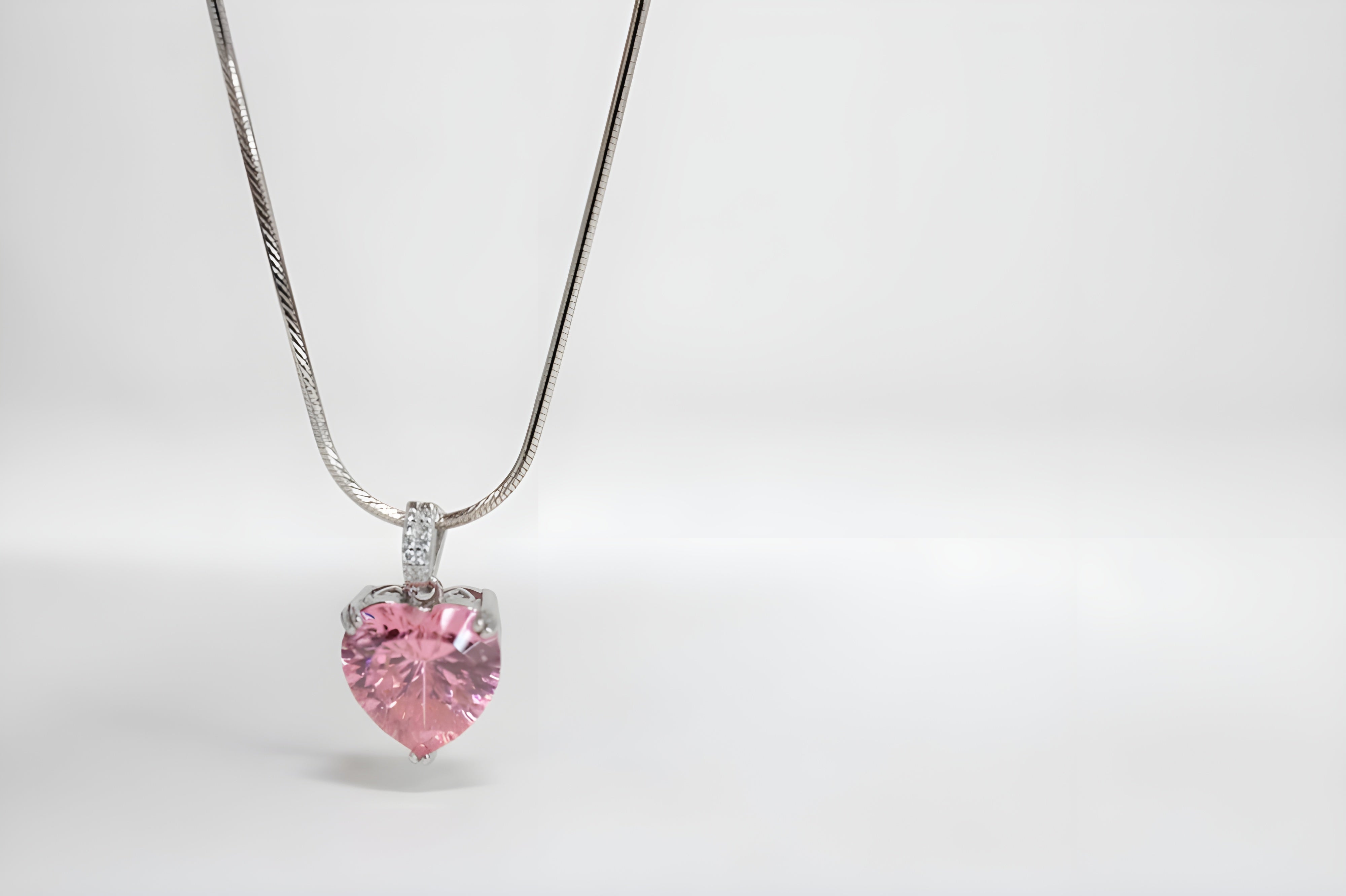 Blush Teardrop Crystal Pendant by VeeLux