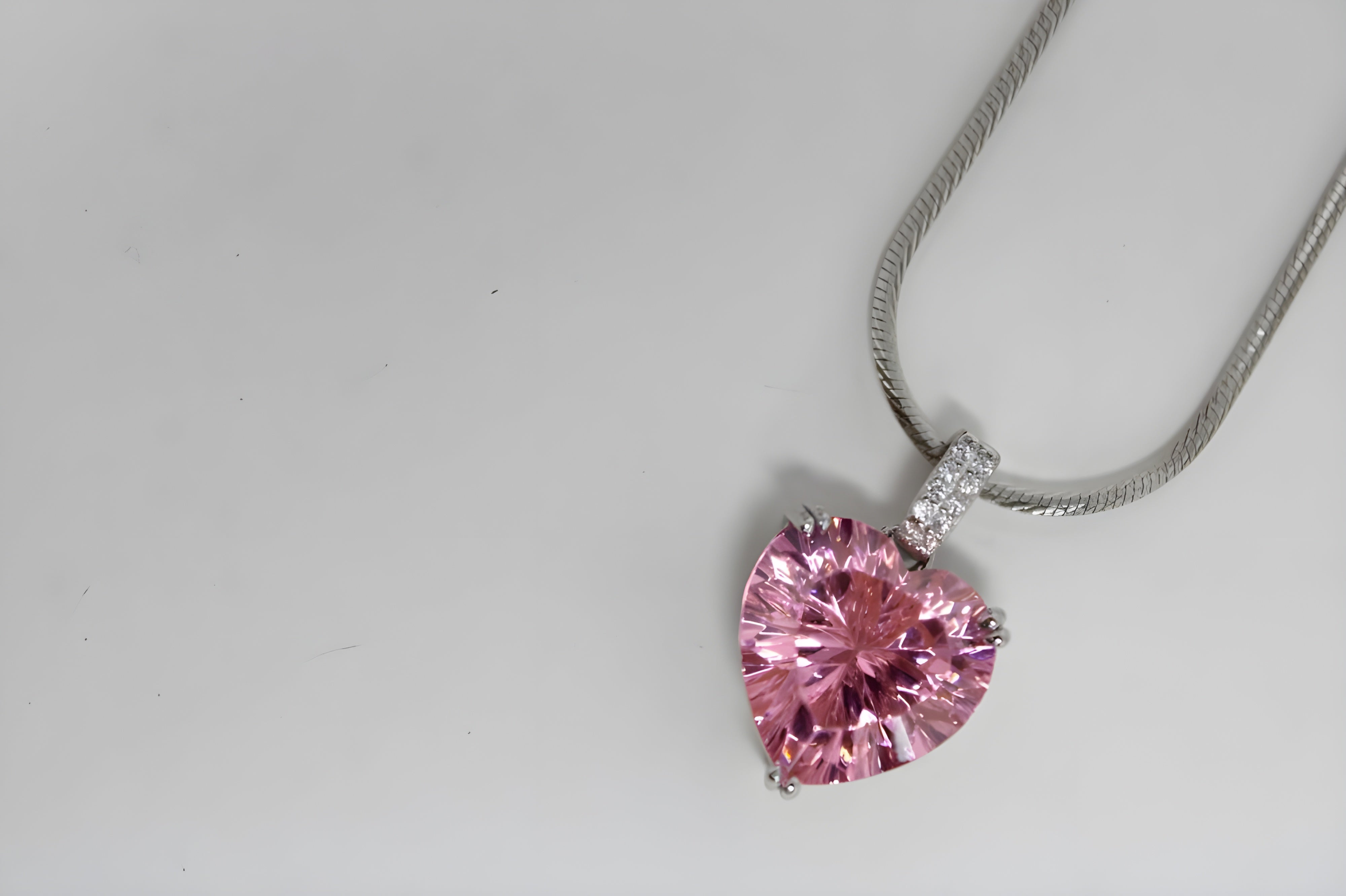 Blush Teardrop Crystal Pendant by VeeLux