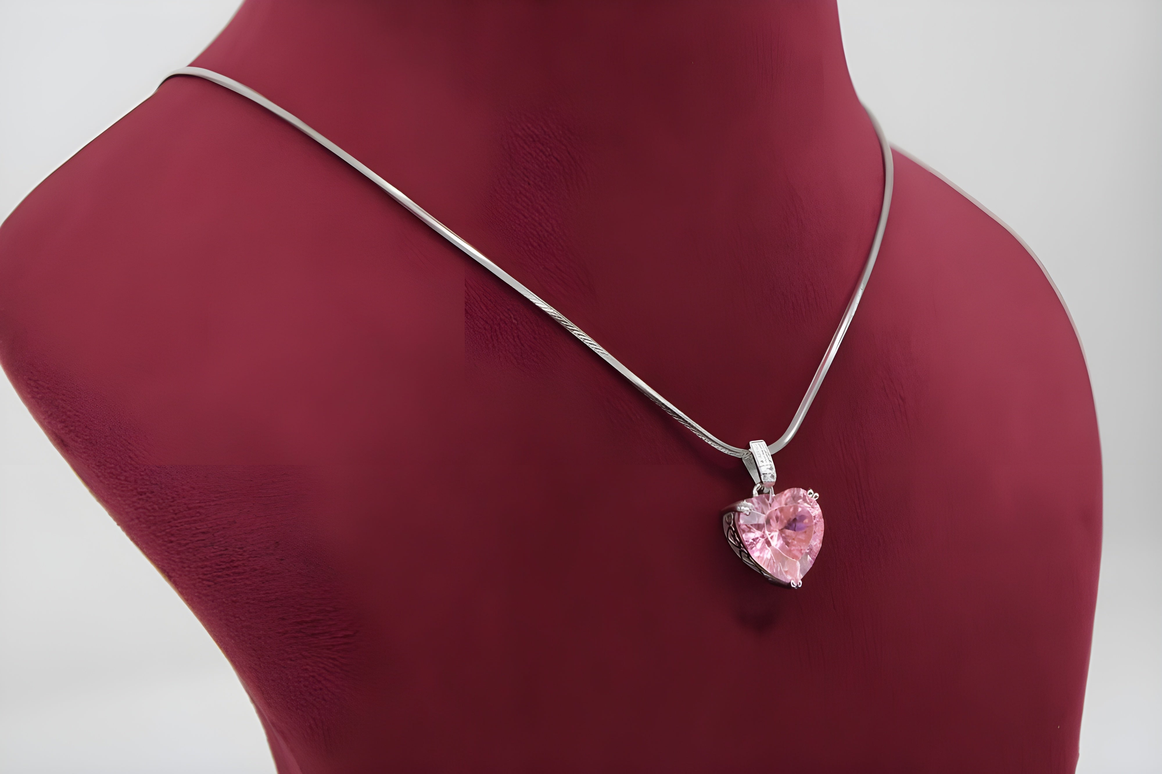 Blush Teardrop Crystal Pendant by VeeLux