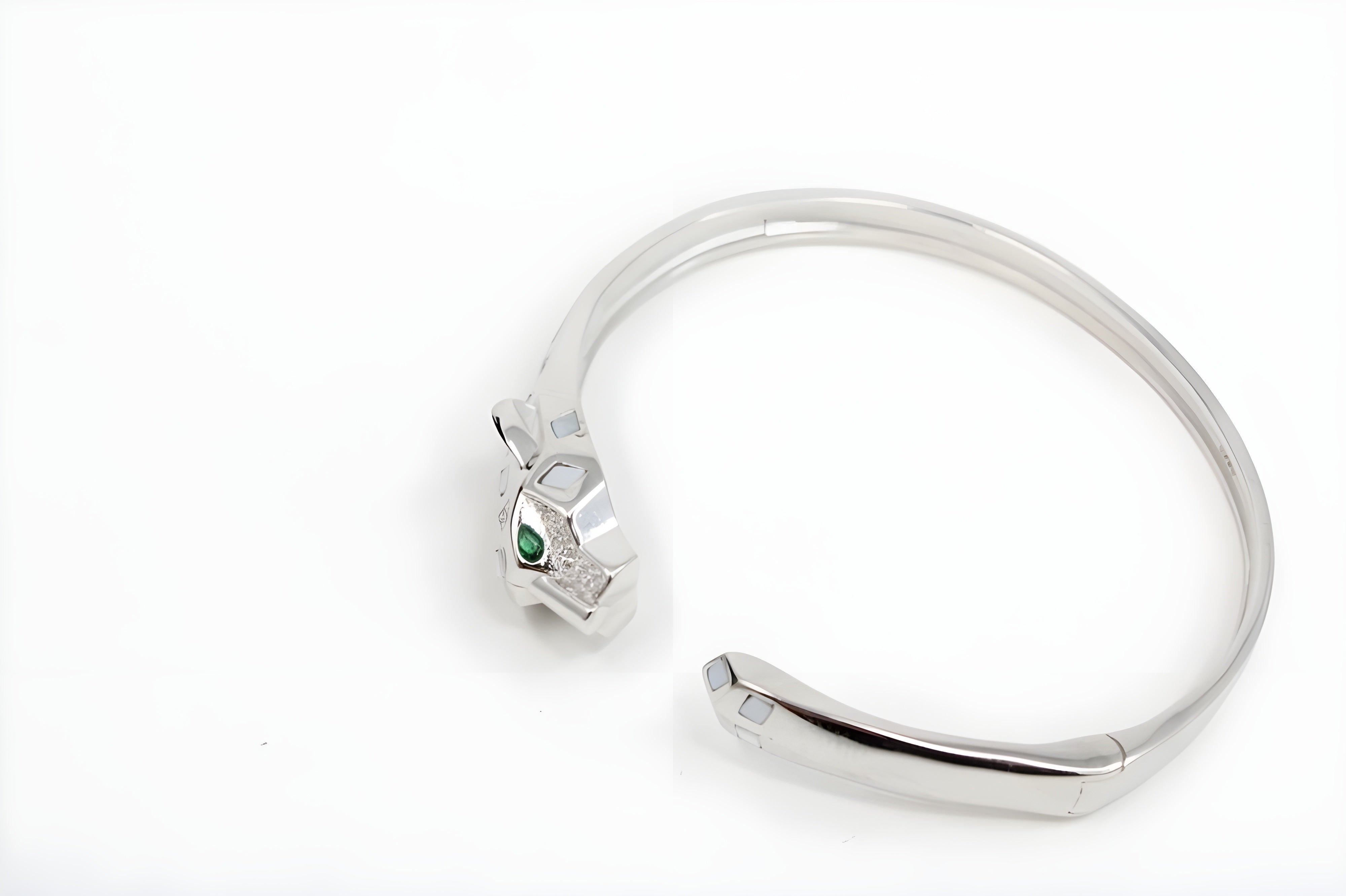 Radiant Serpentine Swarovski Crystal Sterling Silver Bracelet