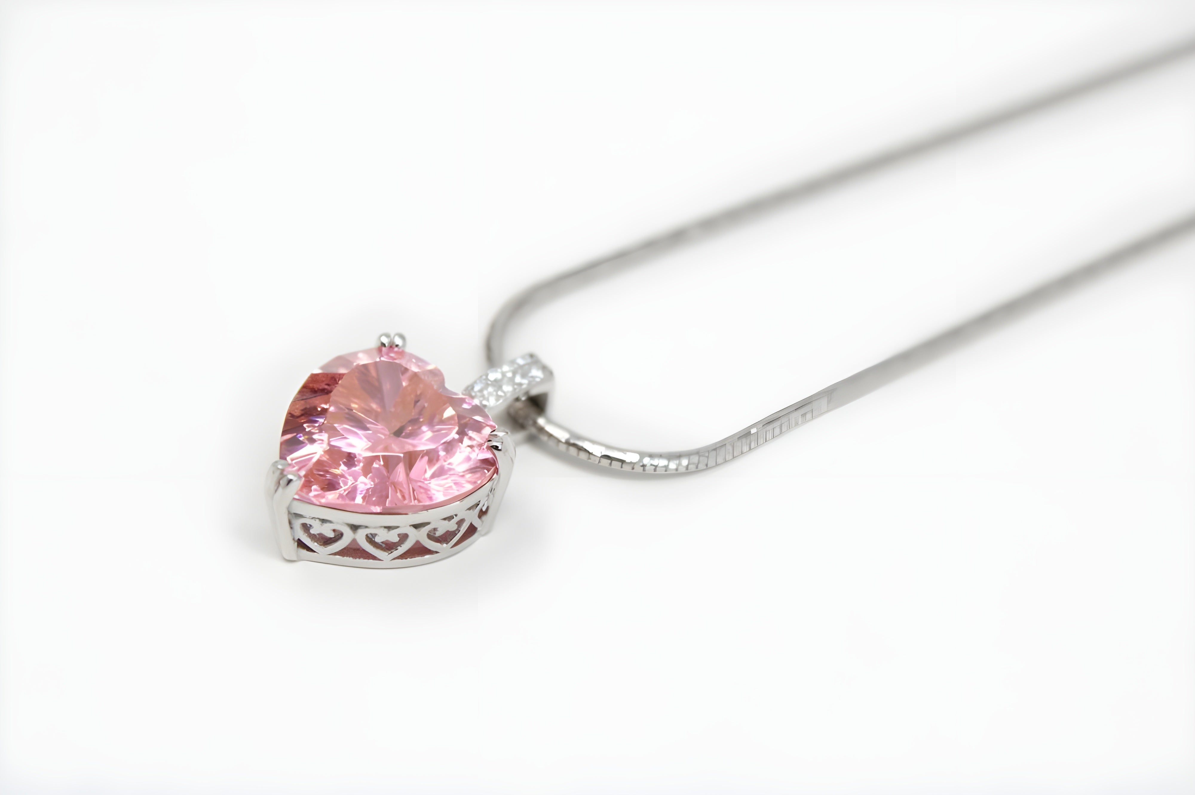 Blush Teardrop Crystal Pendant by VeeLux