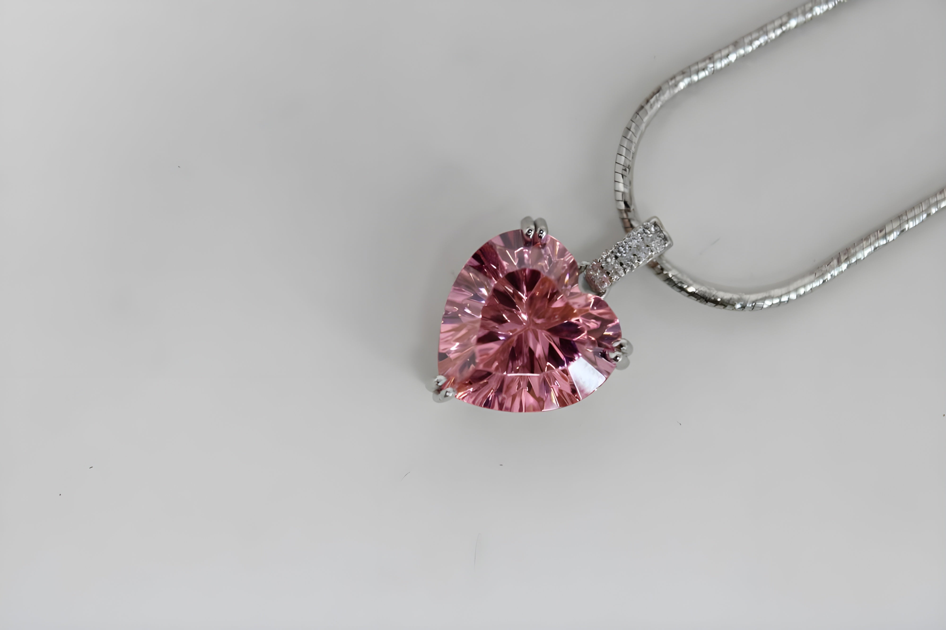 Blush Teardrop Crystal Pendant by VeeLux