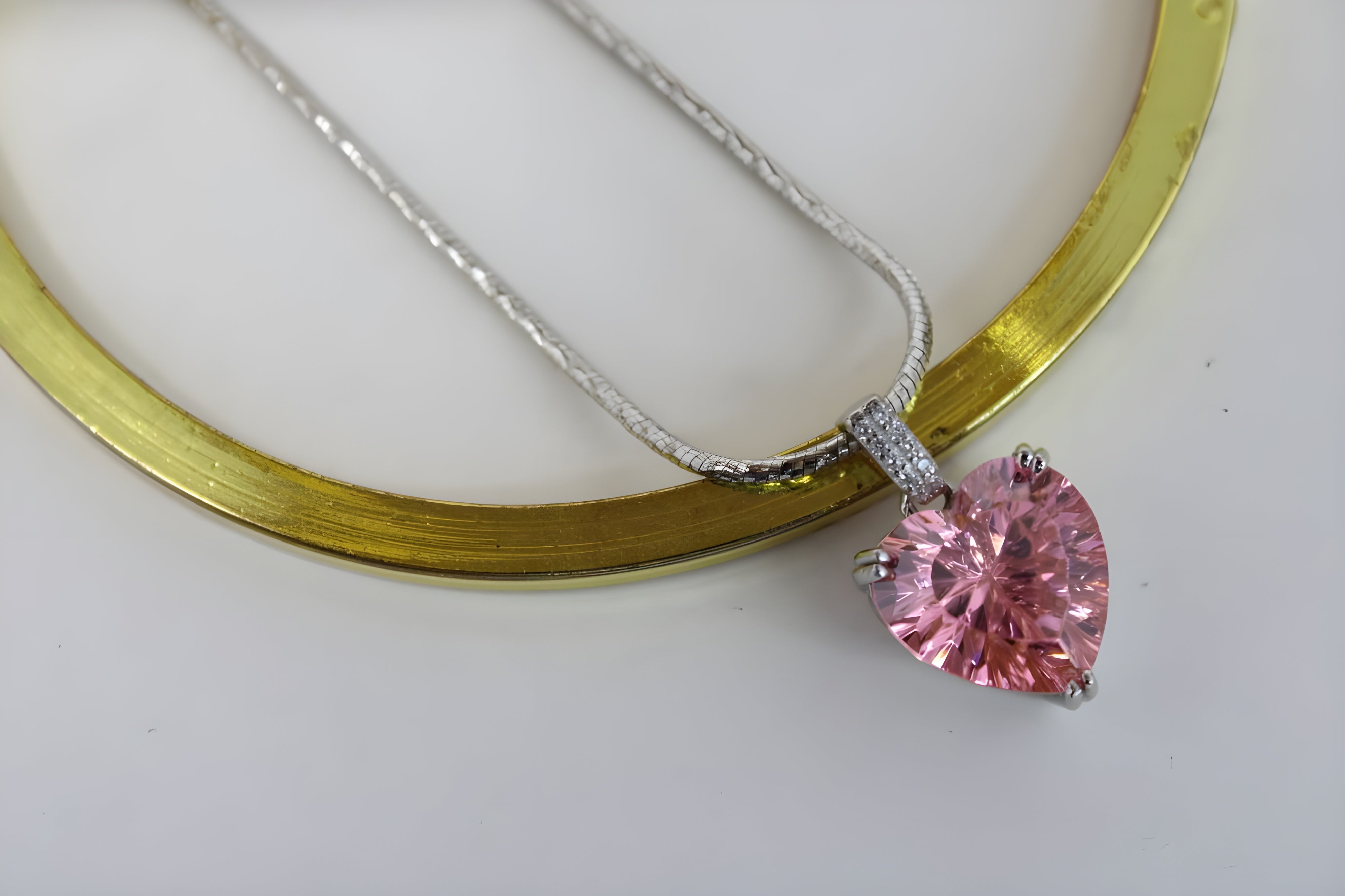 Blush Teardrop Crystal Pendant by VeeLux