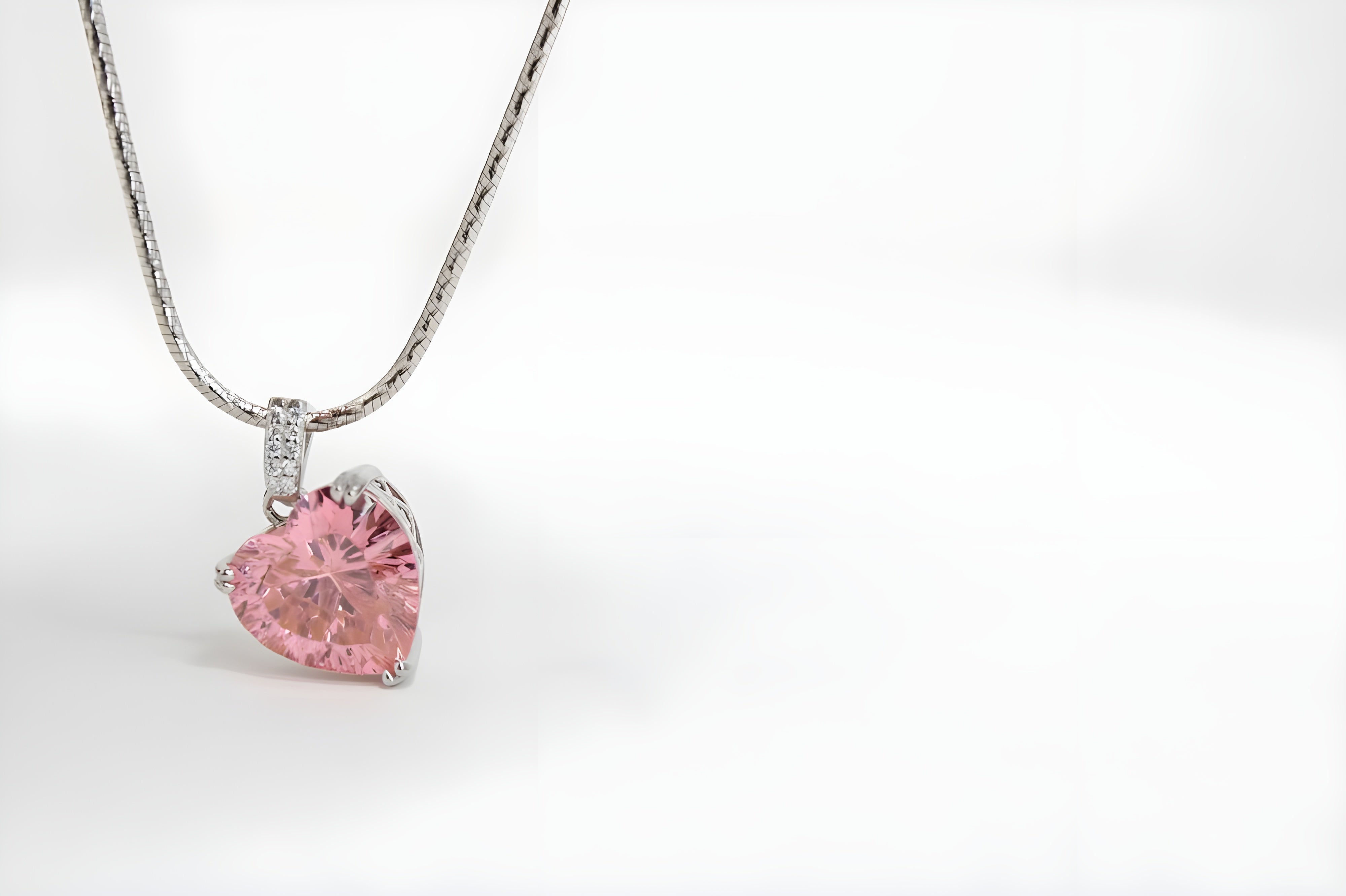 Blush Teardrop Crystal Pendant by VeeLux