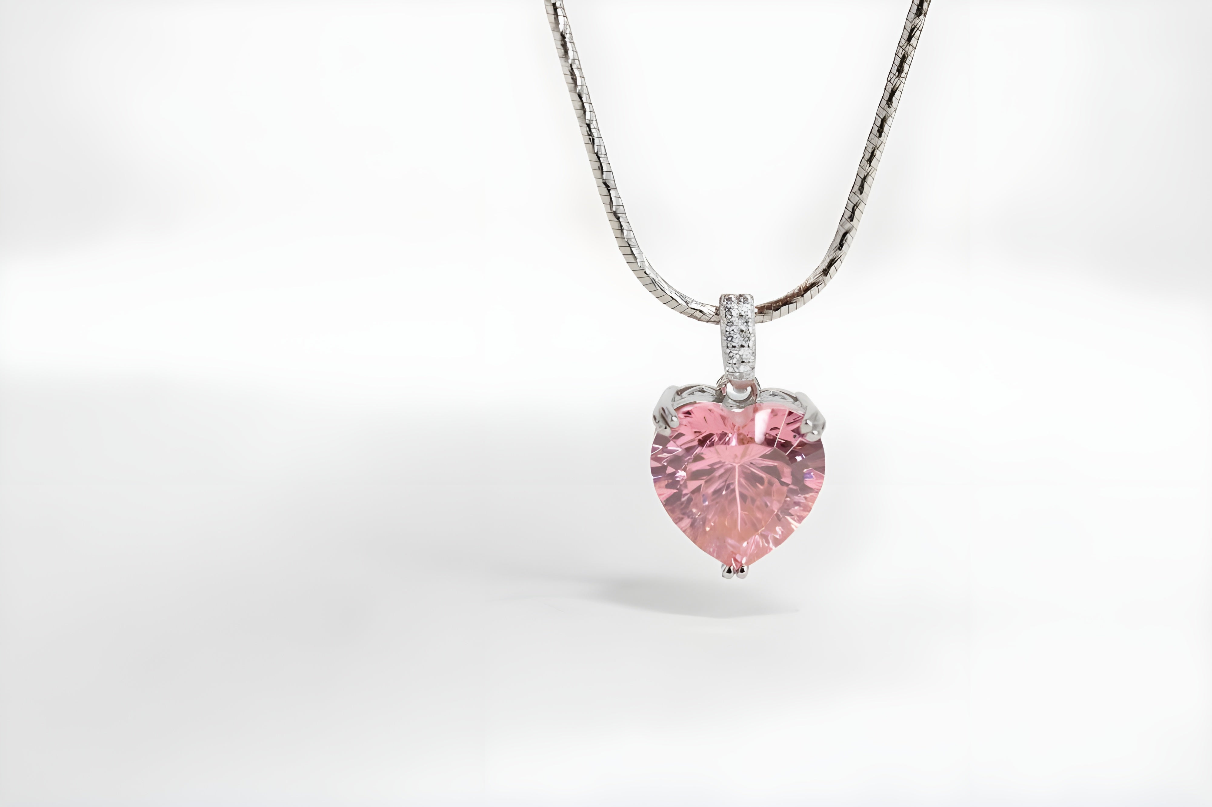 Blush Teardrop Crystal Pendant by VeeLux