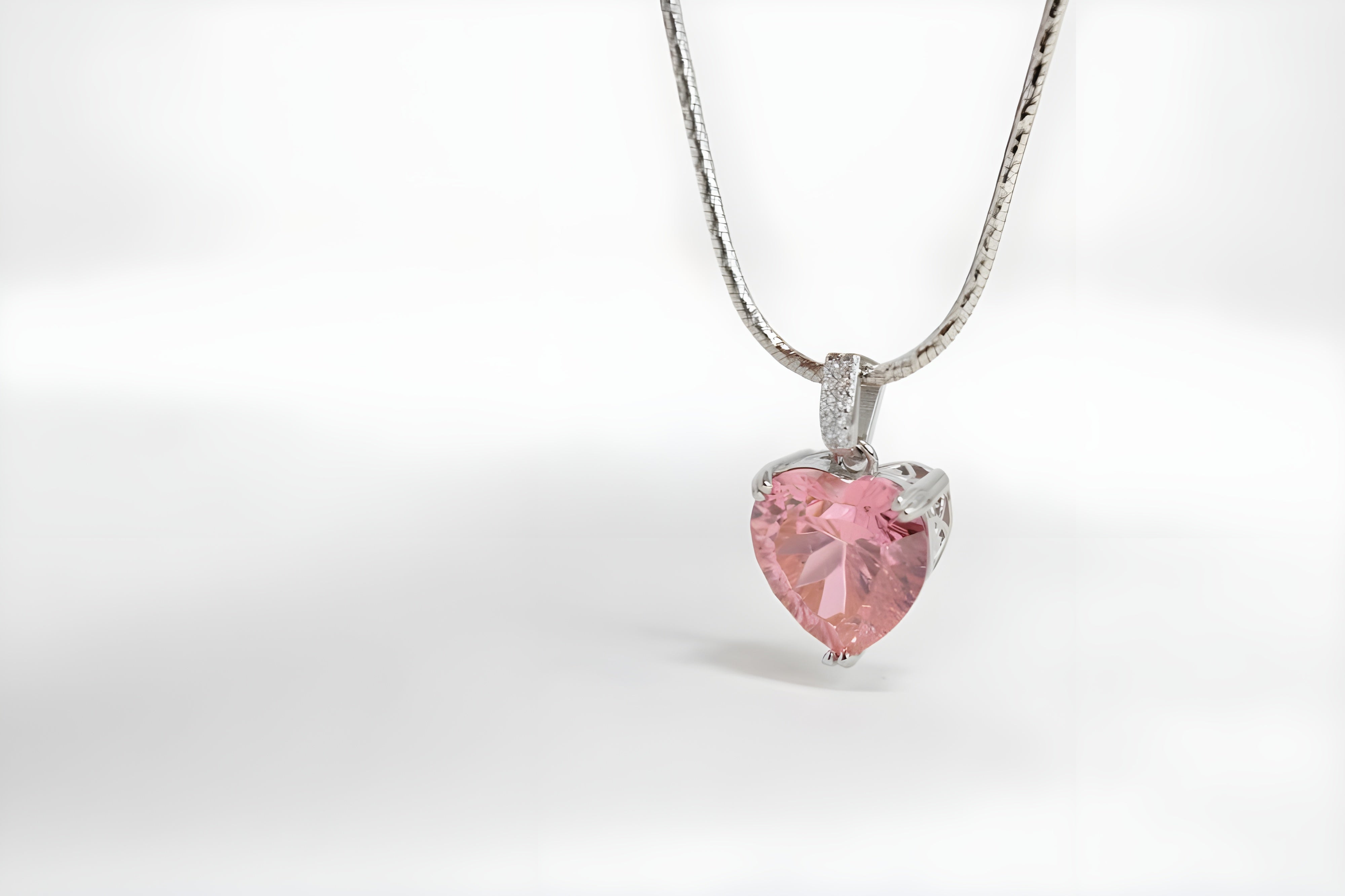 Blush Teardrop Crystal Pendant by VeeLux