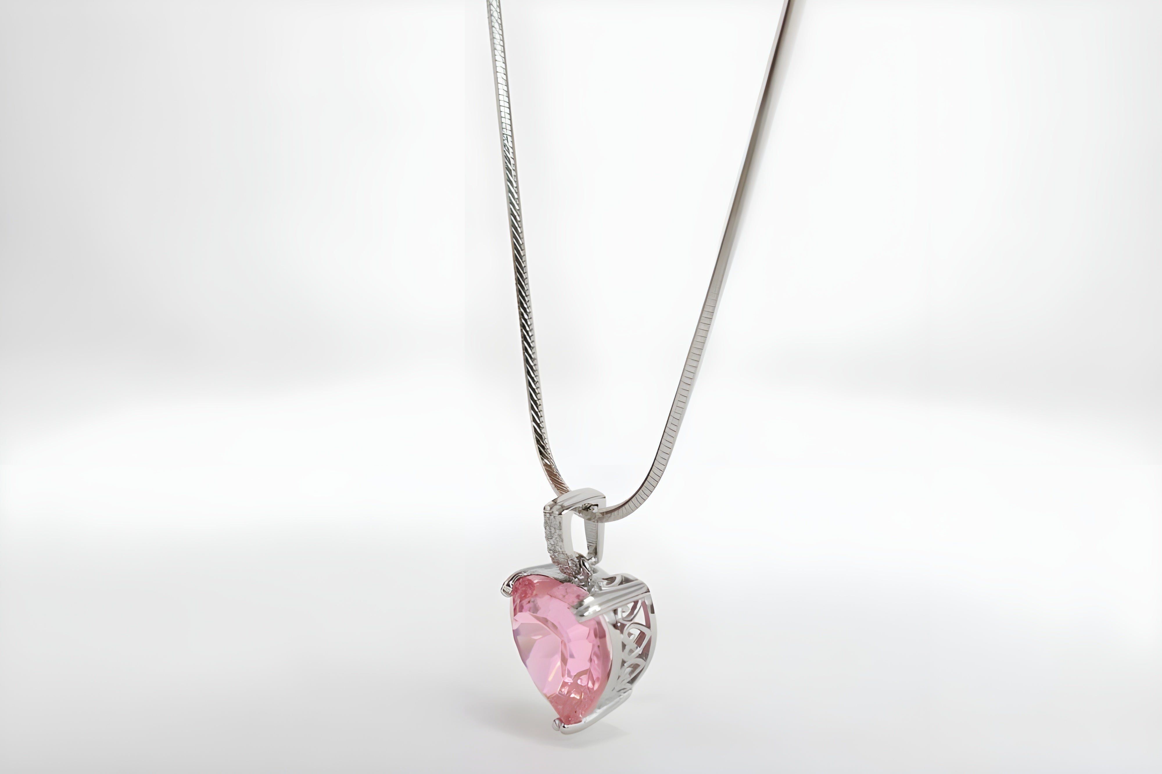 VeeLux Rose Dew Teardrop Pendant Necklace