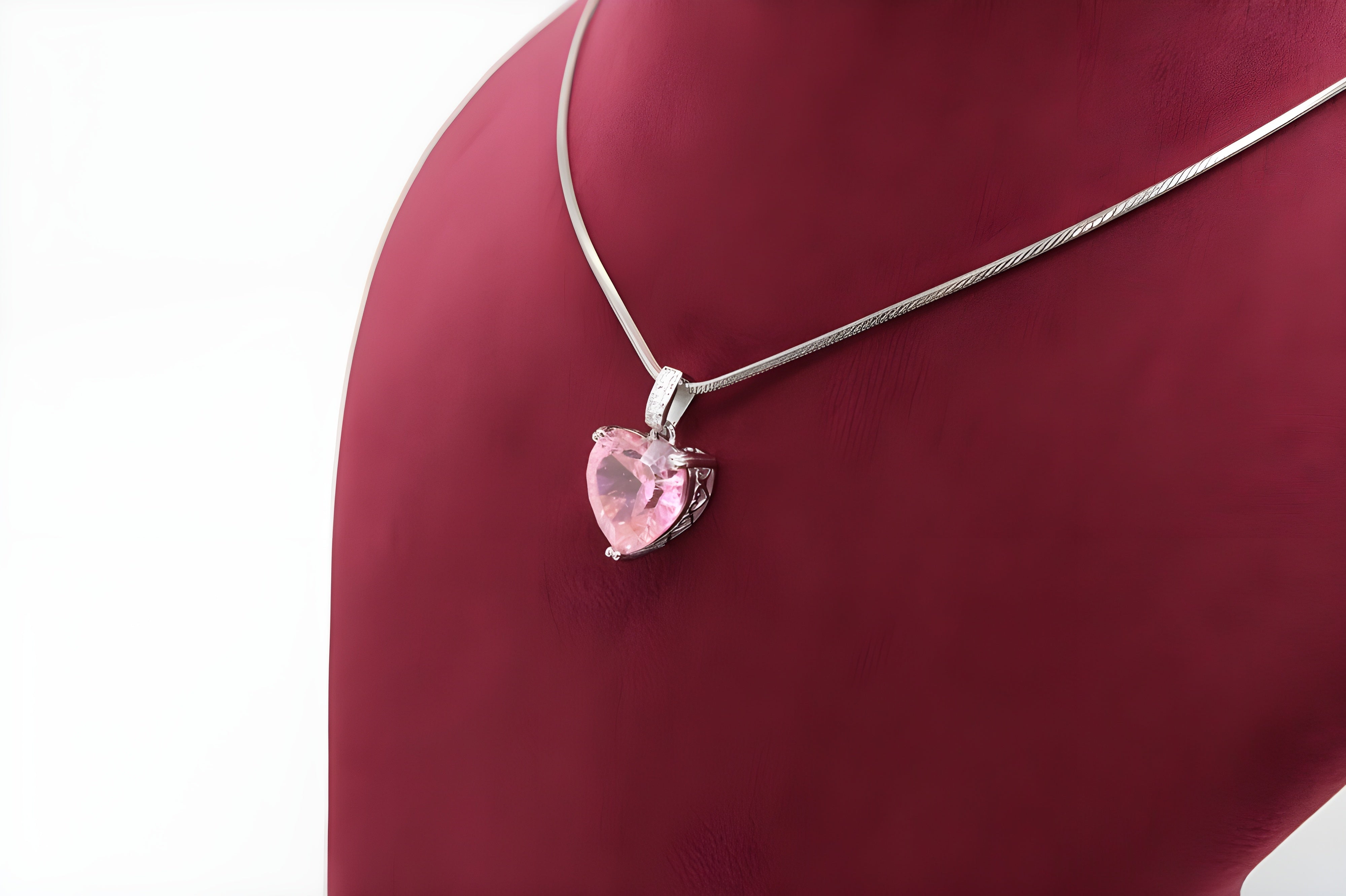 VeeLux Rose Dew Teardrop Pendant Necklace