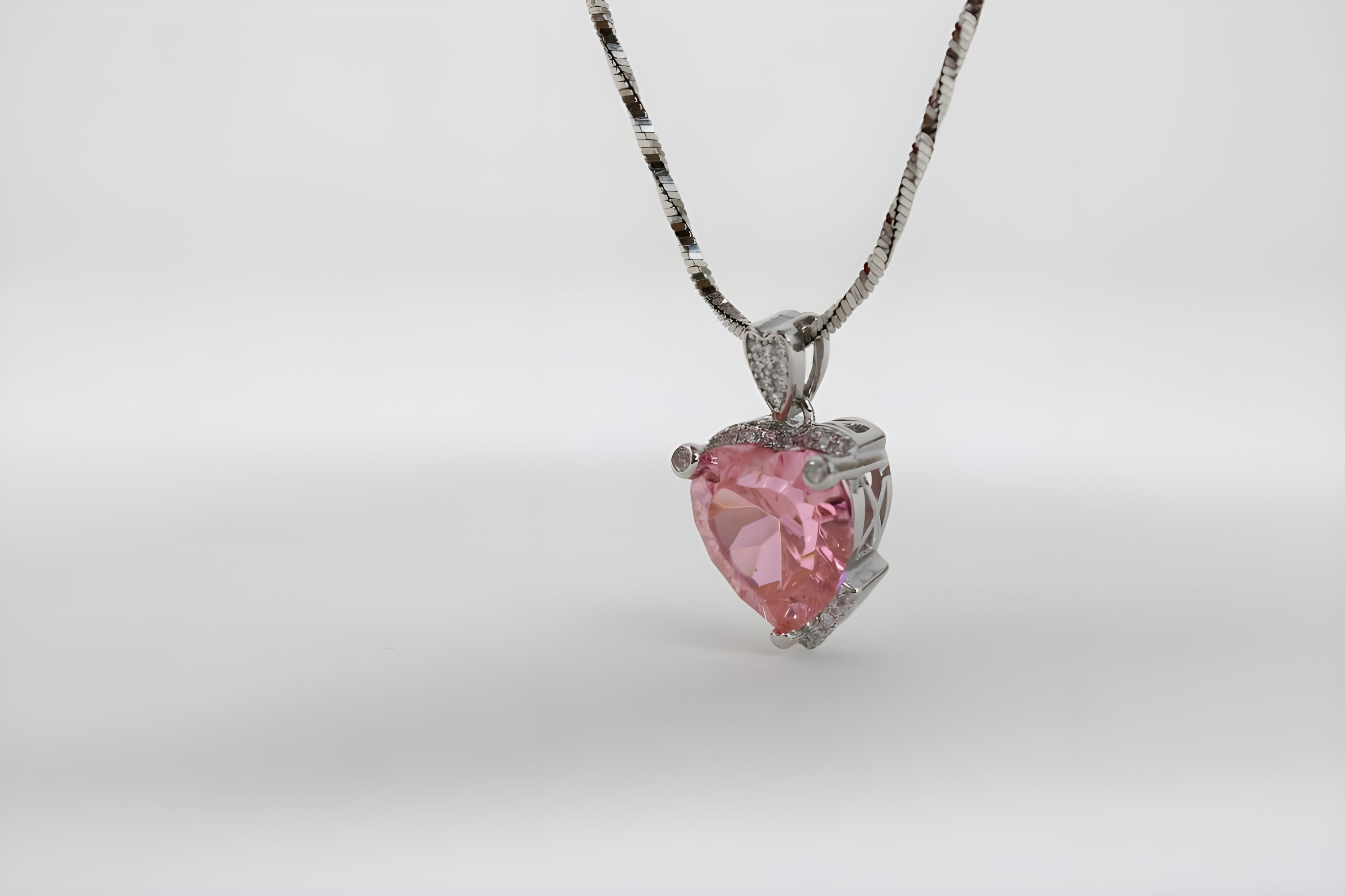 VeeLux Crystal Love Heart Pendant Necklace