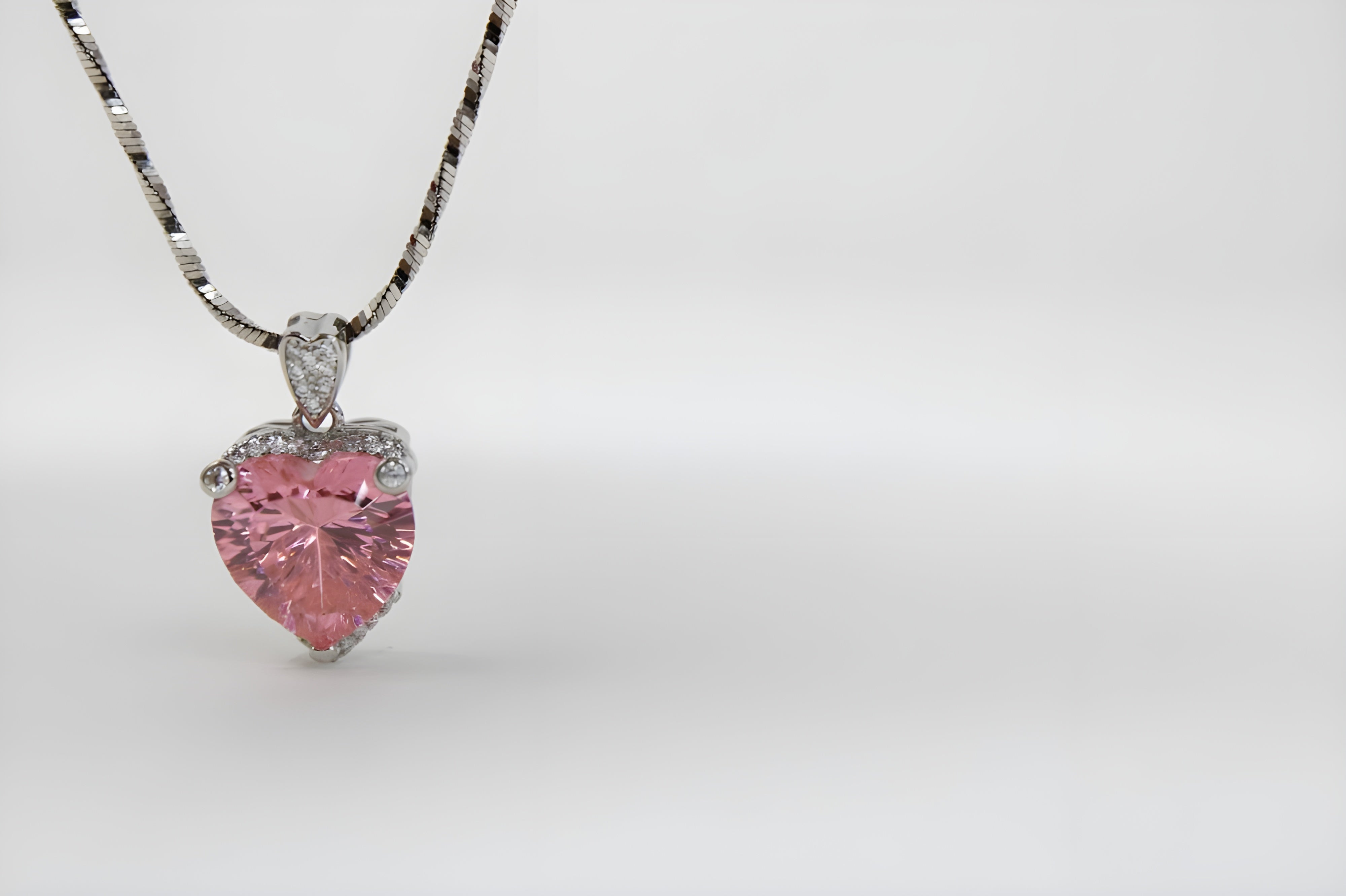 VeeLux Crystal Love Heart Pendant Necklace