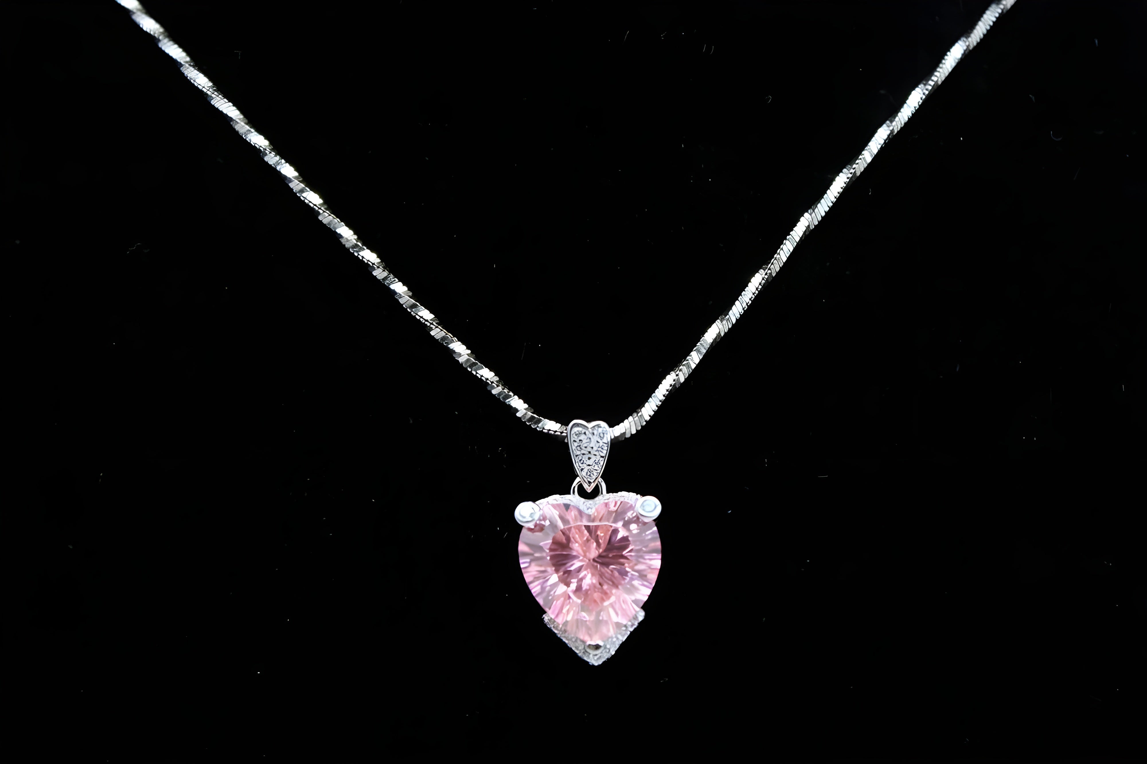 VeeLux Crystal Love Heart Pendant Necklace