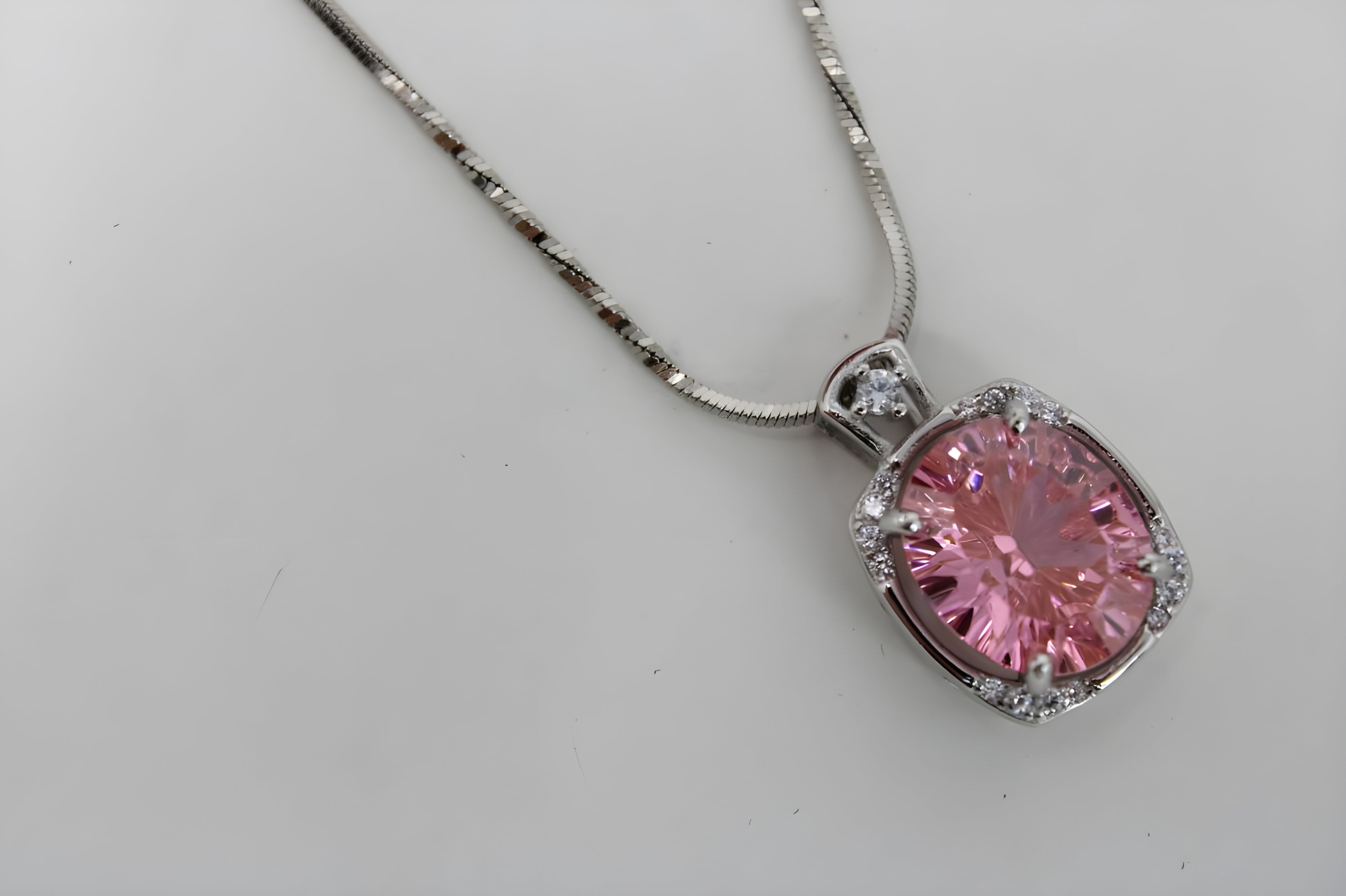 Blush Heart Halo Pendant by VeeLux