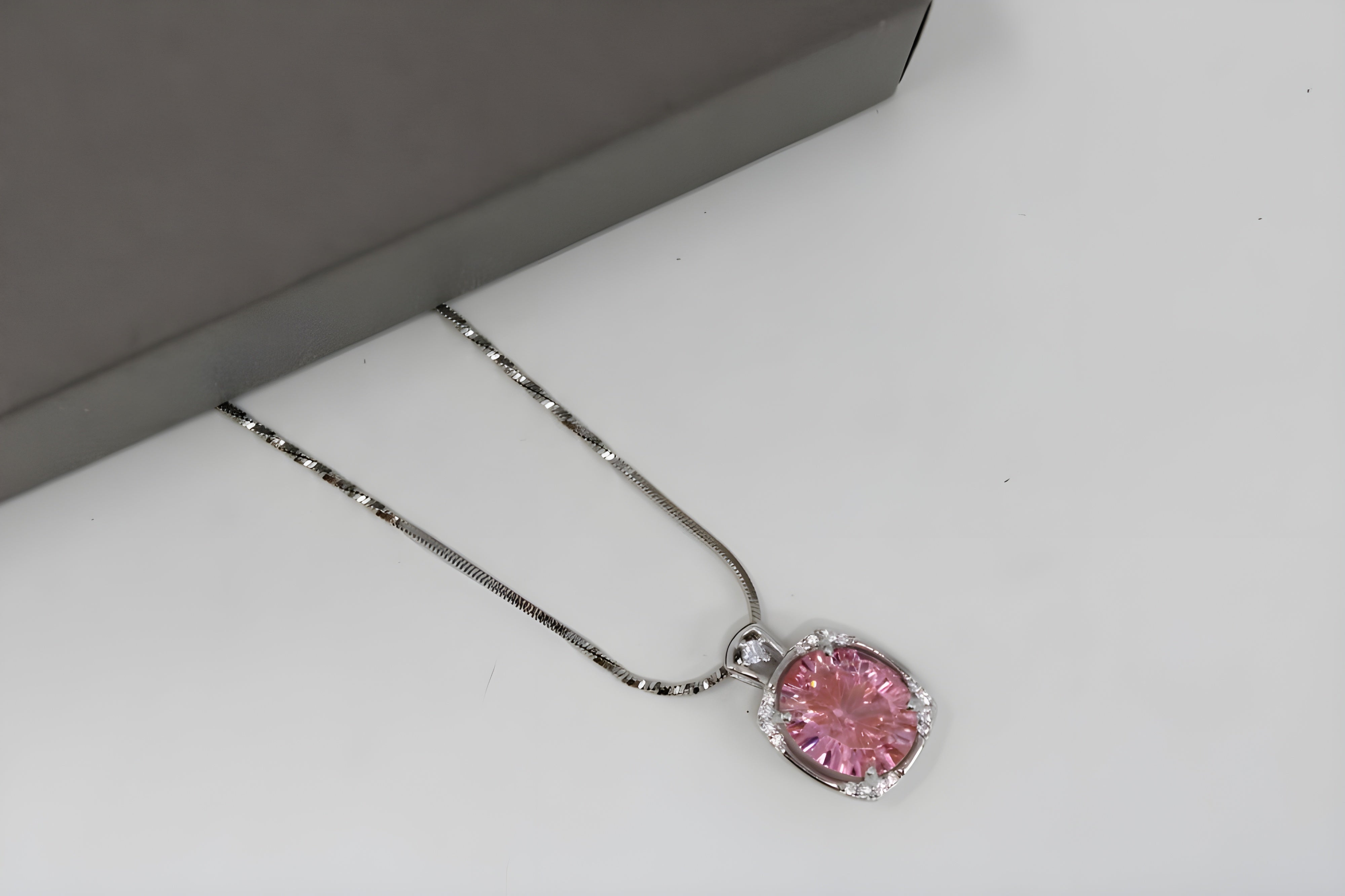 Blush Heart Halo Pendant by VeeLux