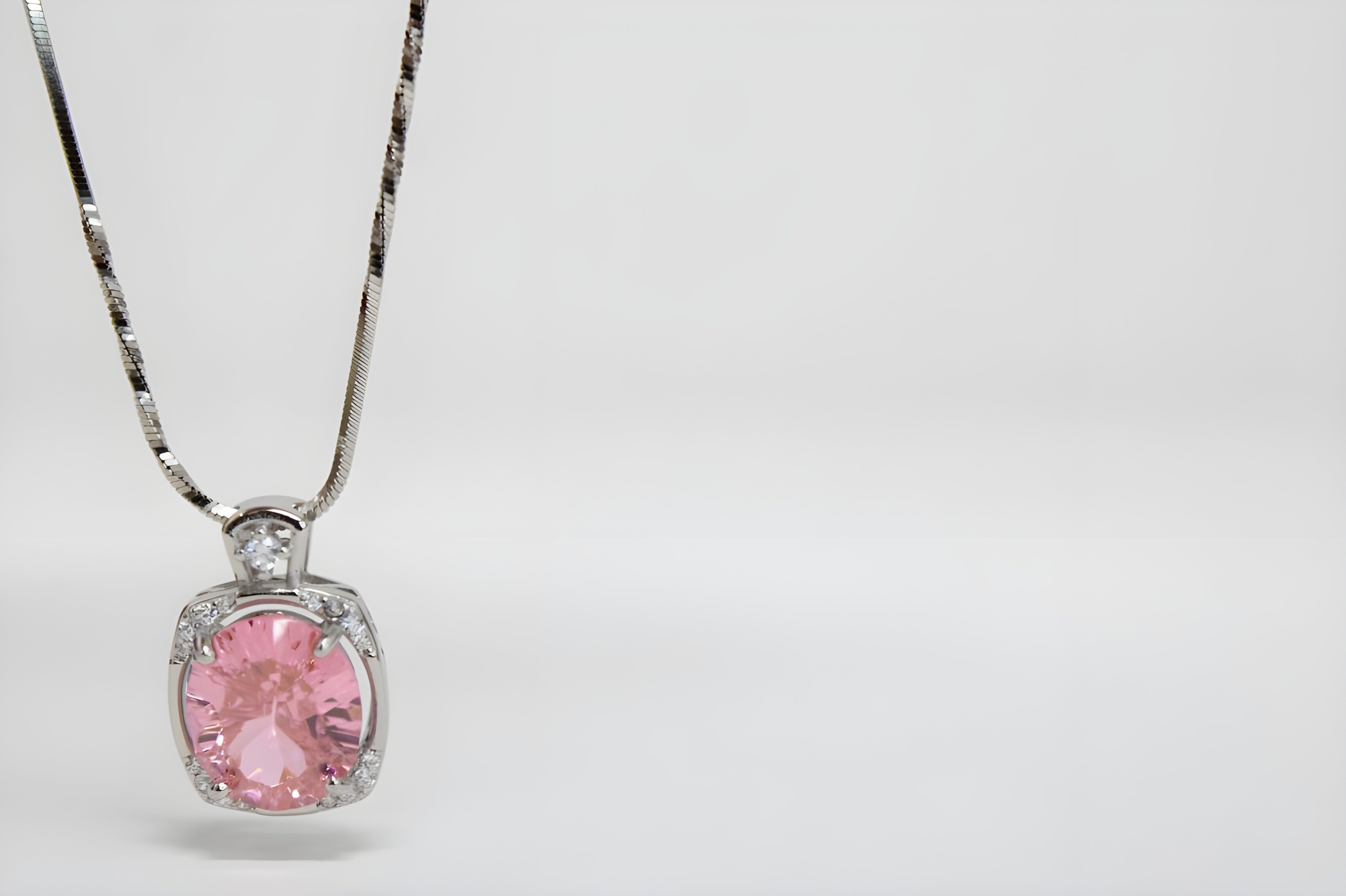 Blush Heart Halo Pendant by VeeLux