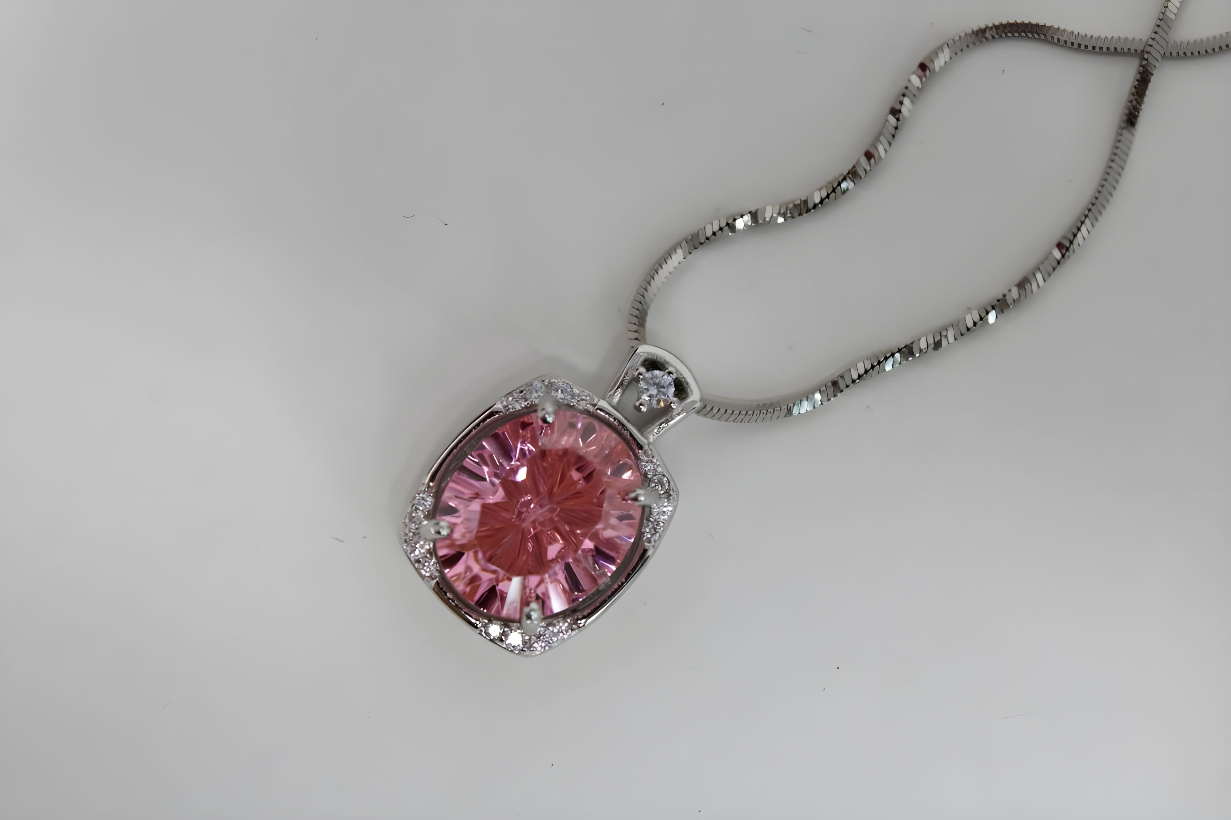 Blush Heart Halo Pendant by VeeLux