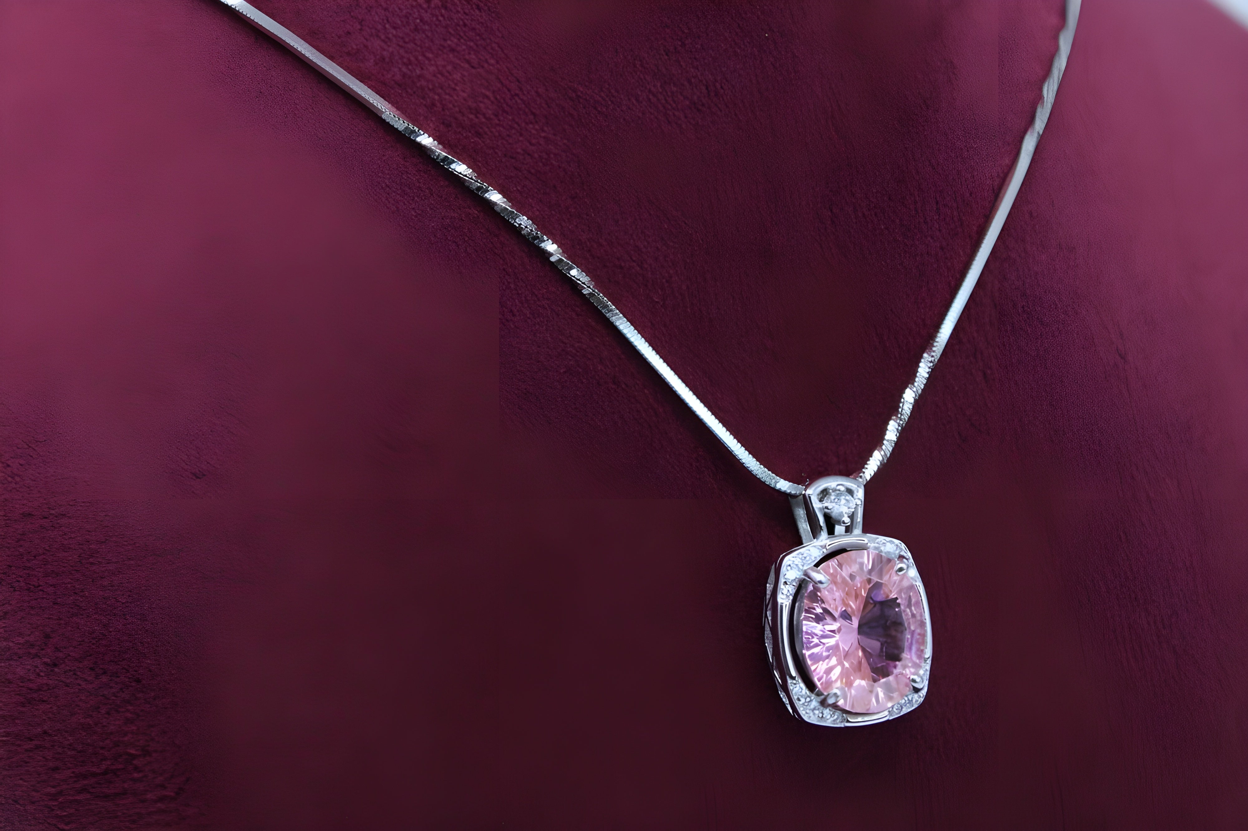 Blush Heart Halo Pendant by VeeLux