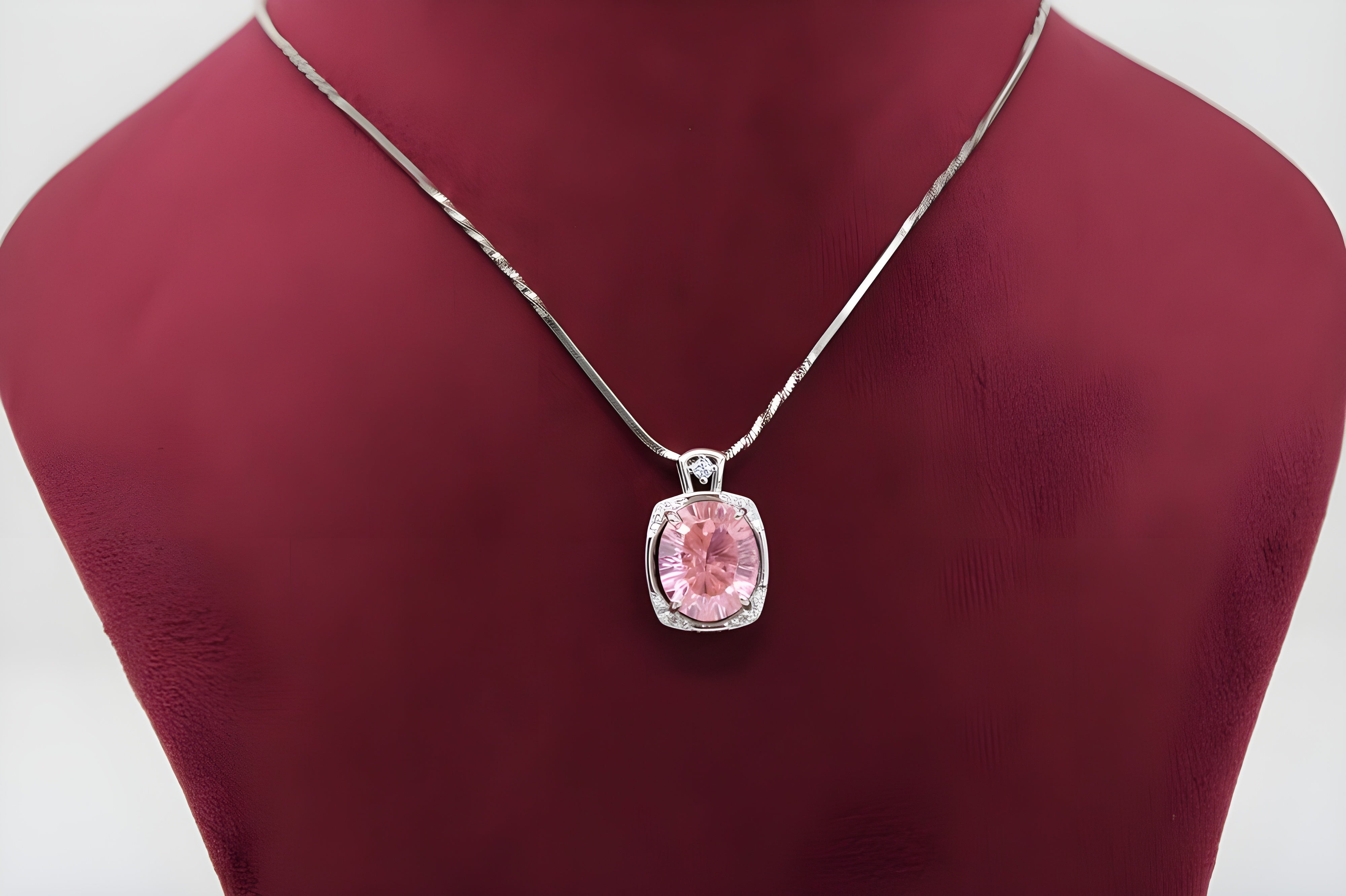 Blush Heart Halo Pendant by VeeLux