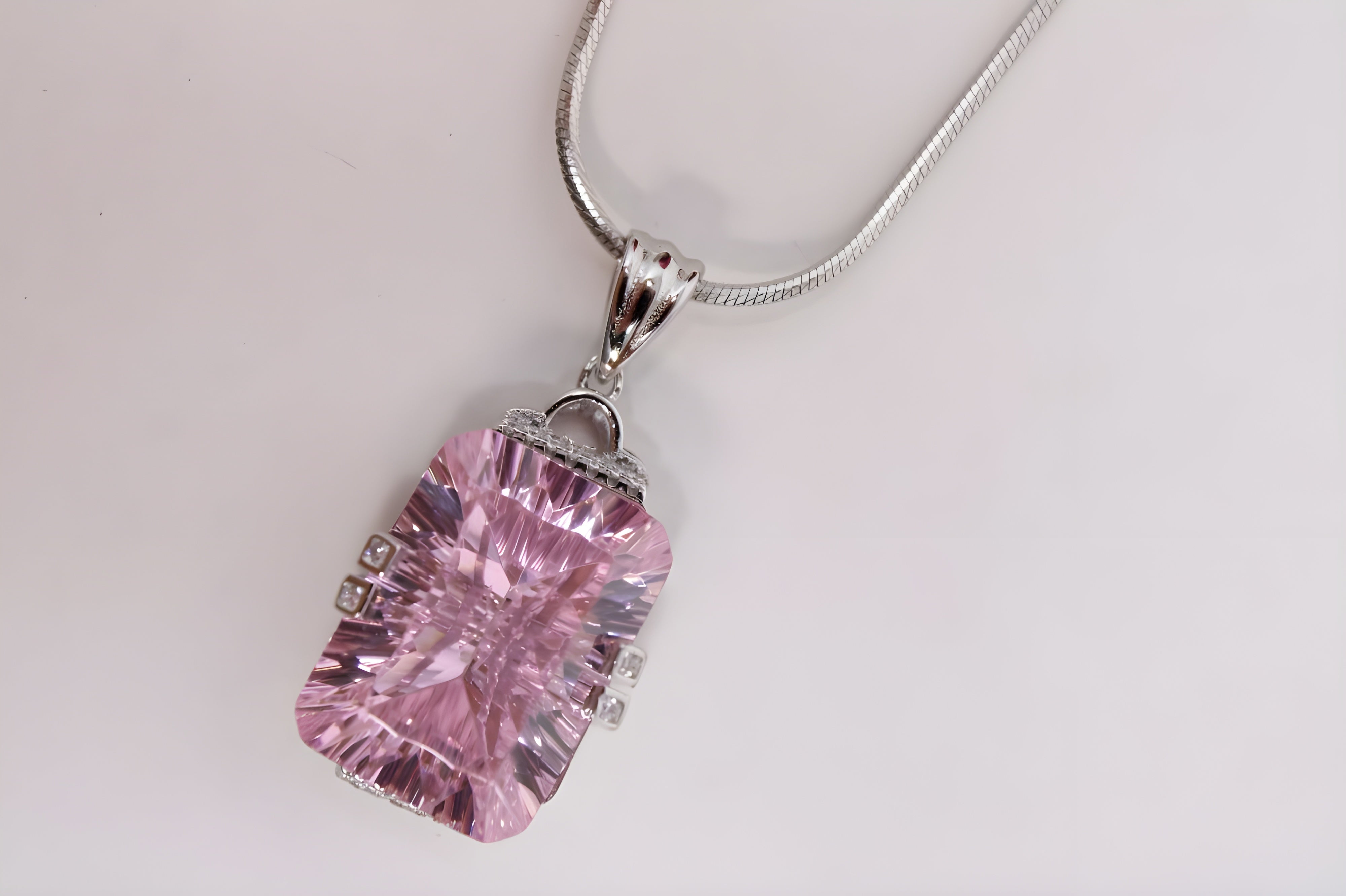 Radiant Pink Dewdrop Pendant by VeeLux