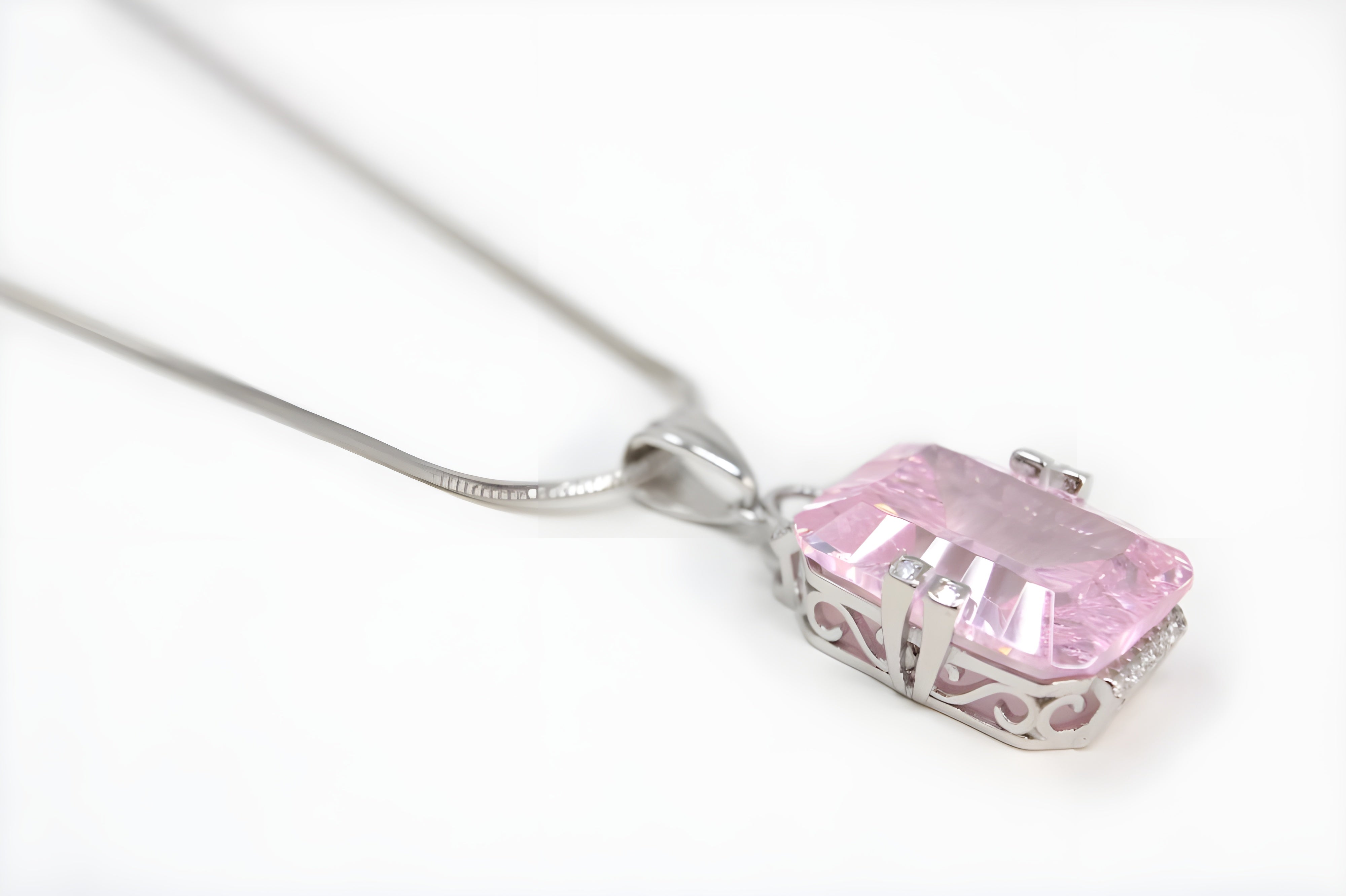 Radiant Pink Dewdrop Pendant by VeeLux