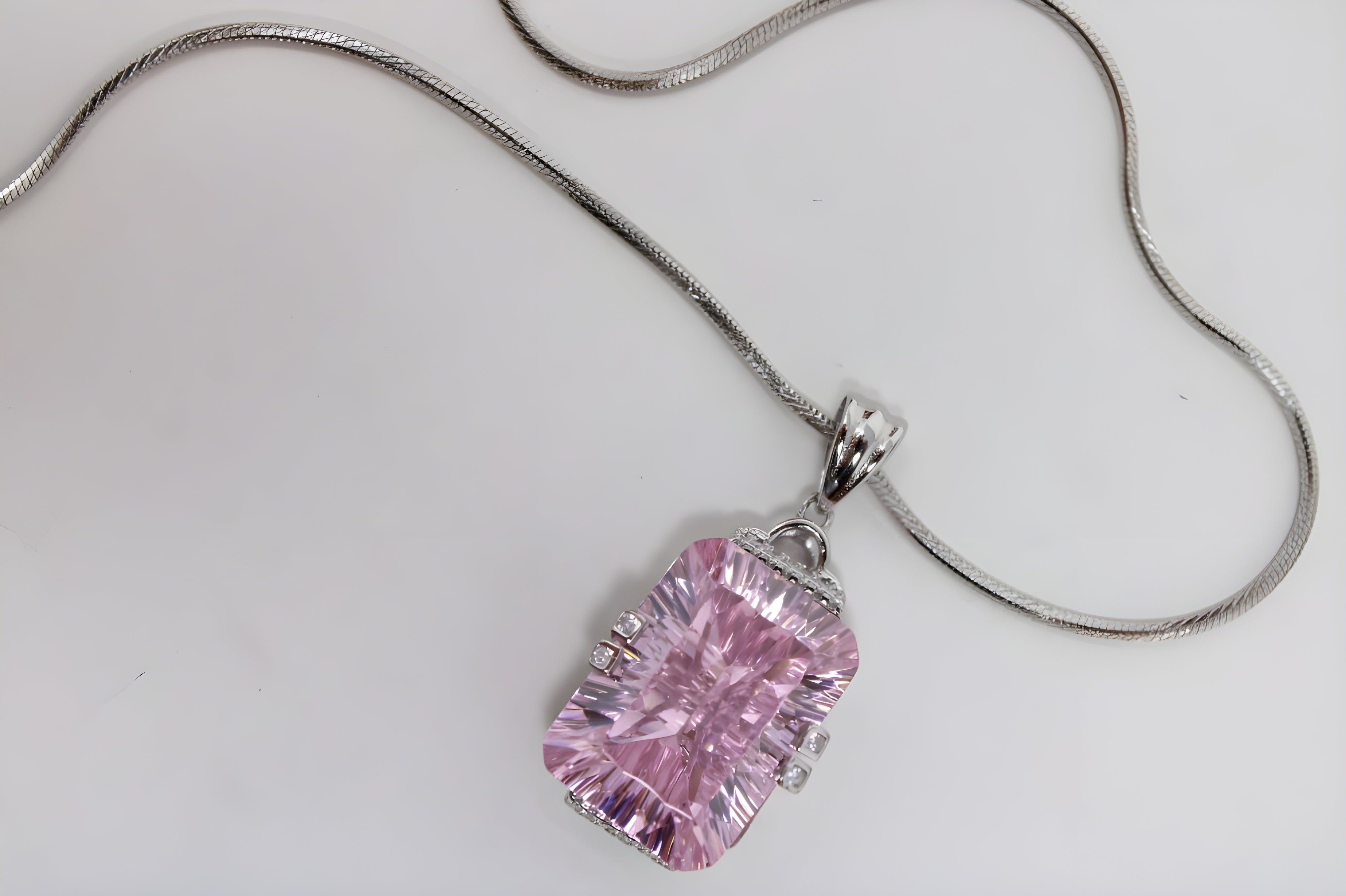 Radiant Pink Dewdrop Pendant by VeeLux