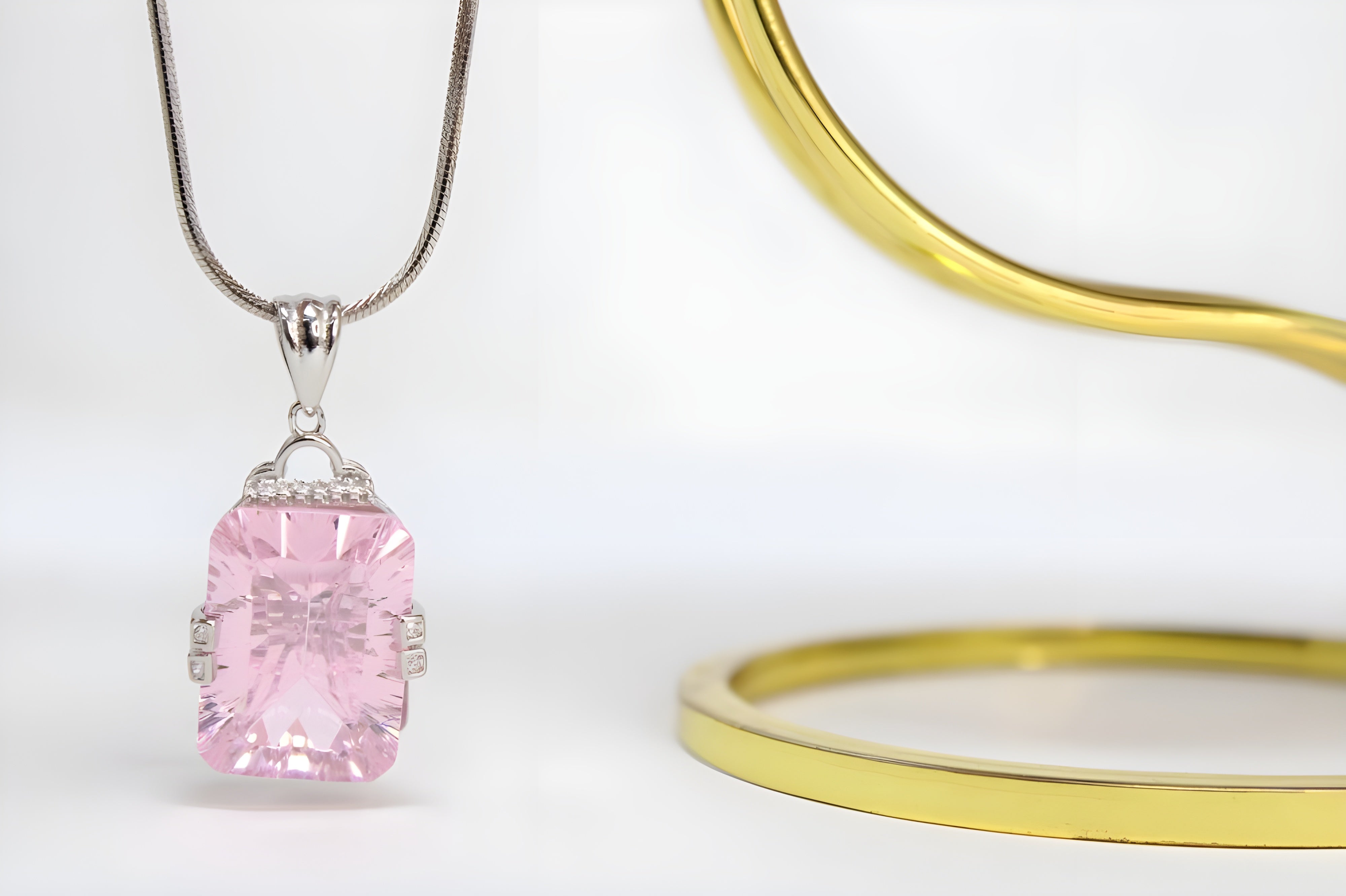 Radiant Pink Dewdrop Pendant by VeeLux