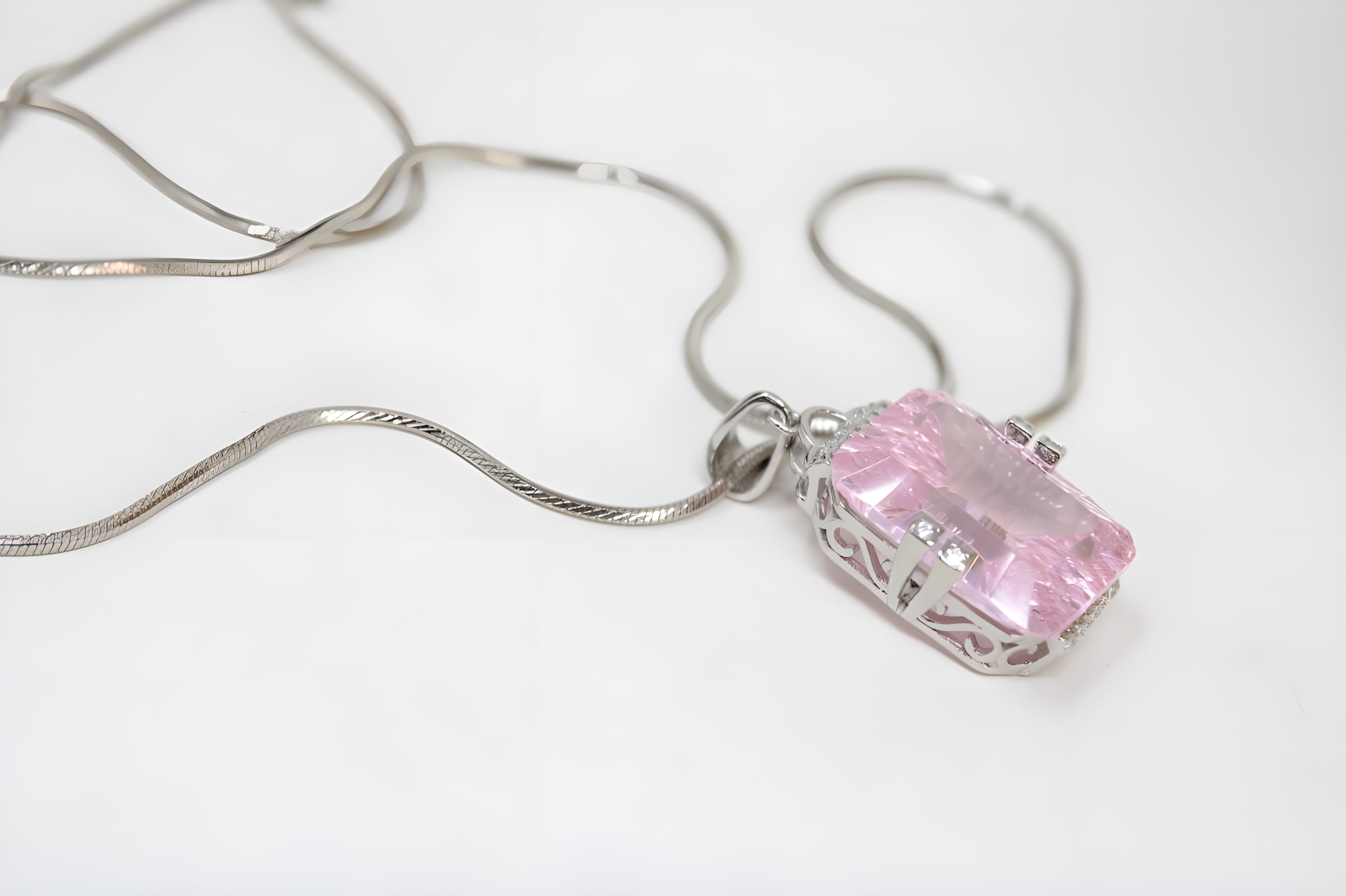 Radiant Pink Dewdrop Pendant by VeeLux