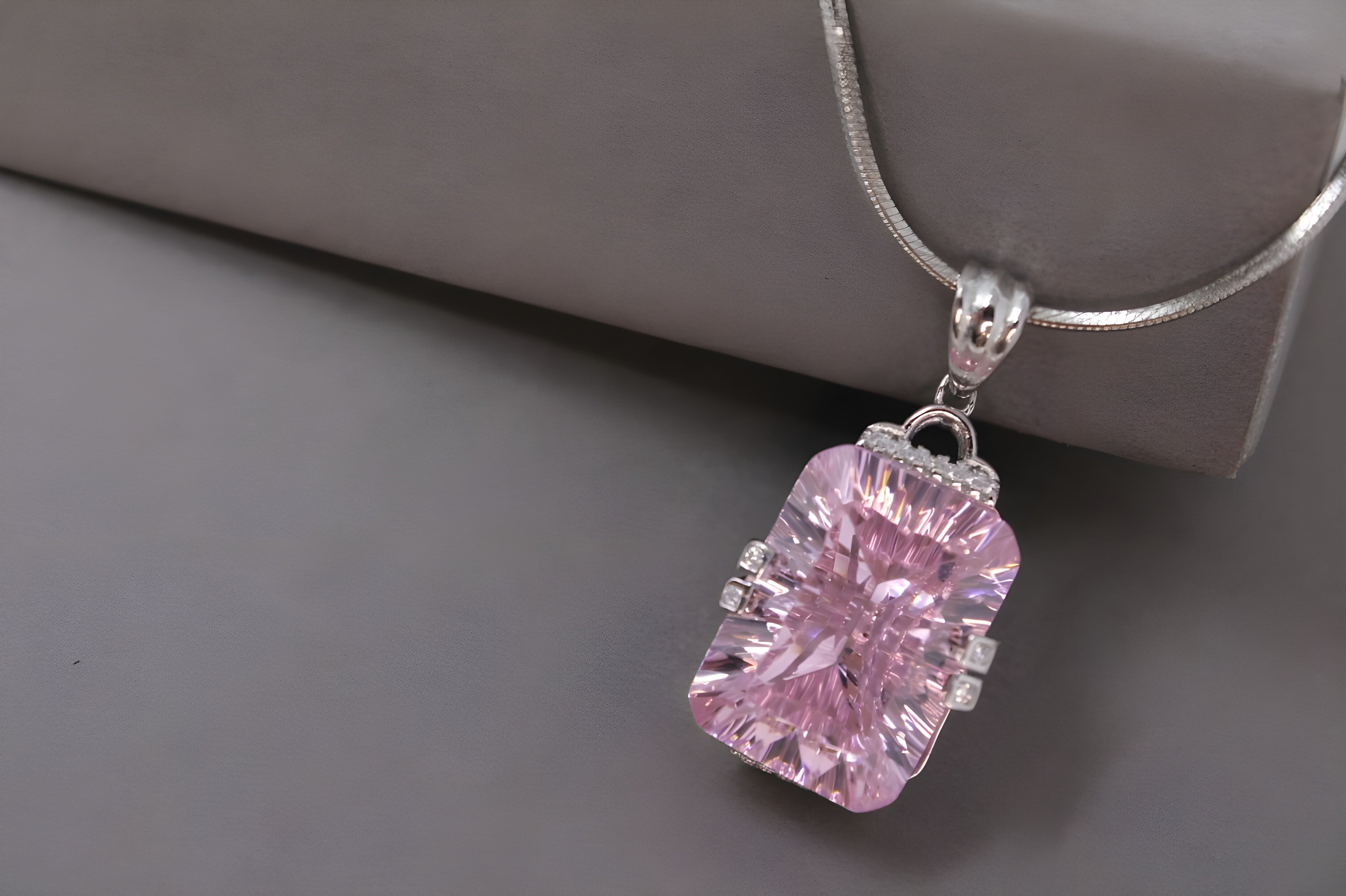 Radiant Pink Dewdrop Pendant by VeeLux