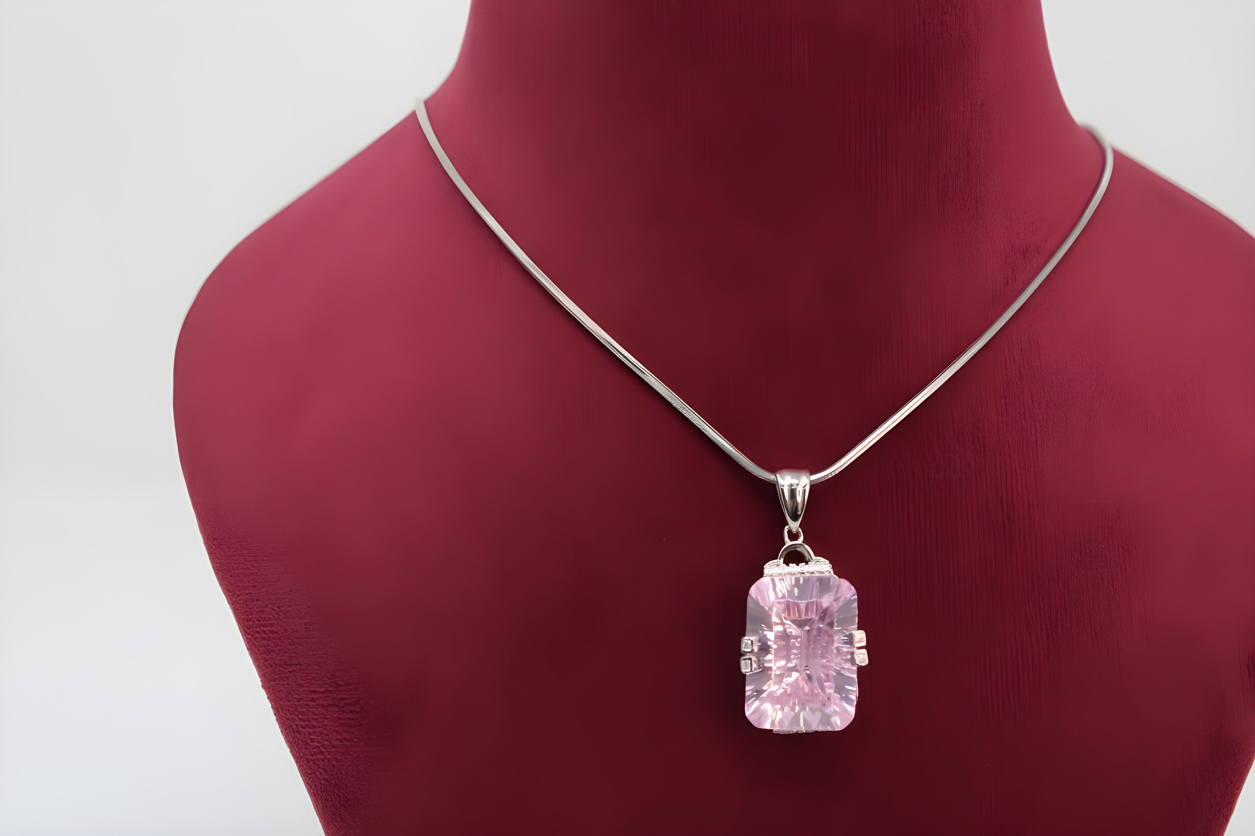 Radiant Pink Dewdrop Pendant by VeeLux