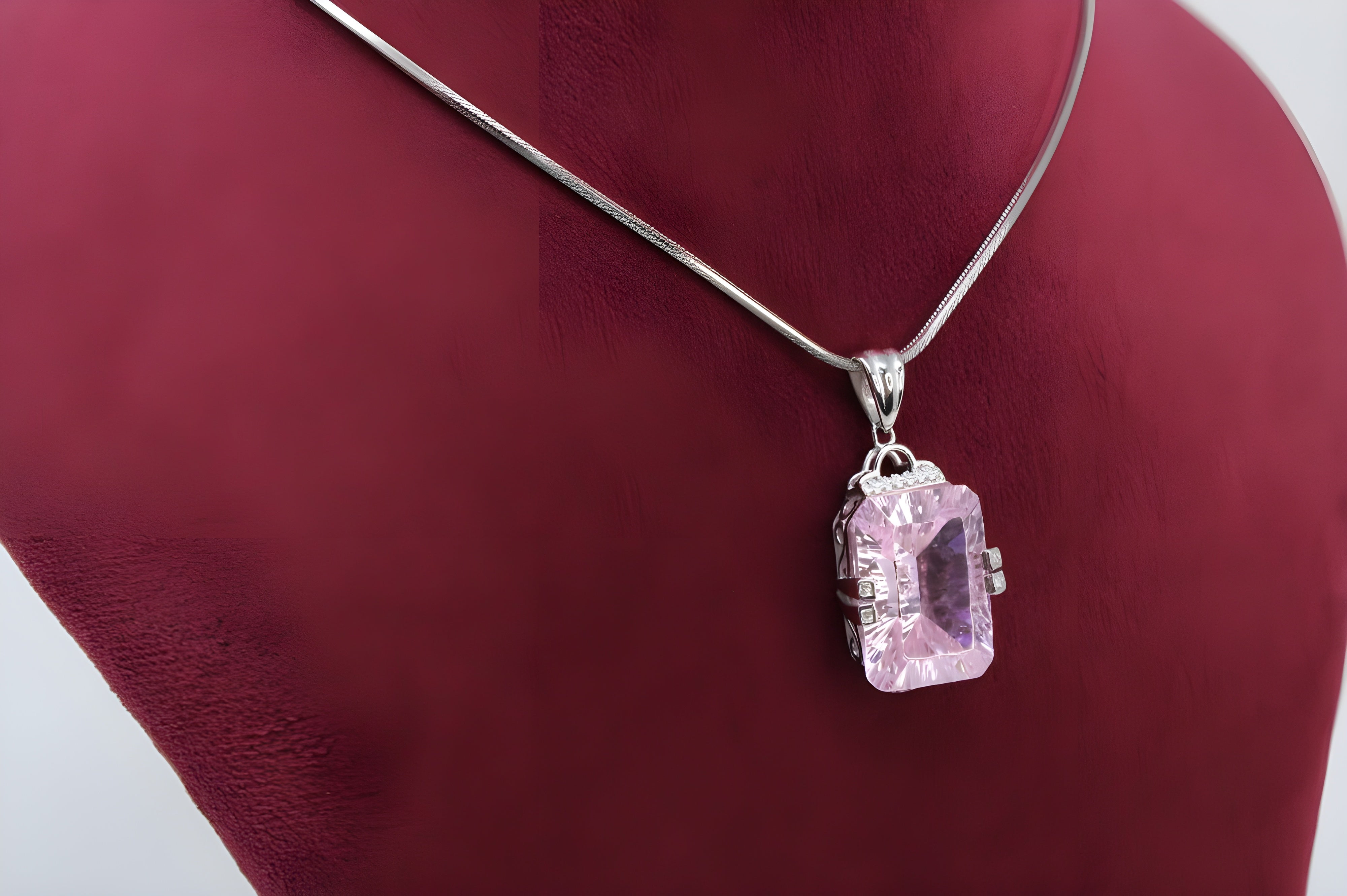 Radiant Pink Dewdrop Pendant by VeeLux