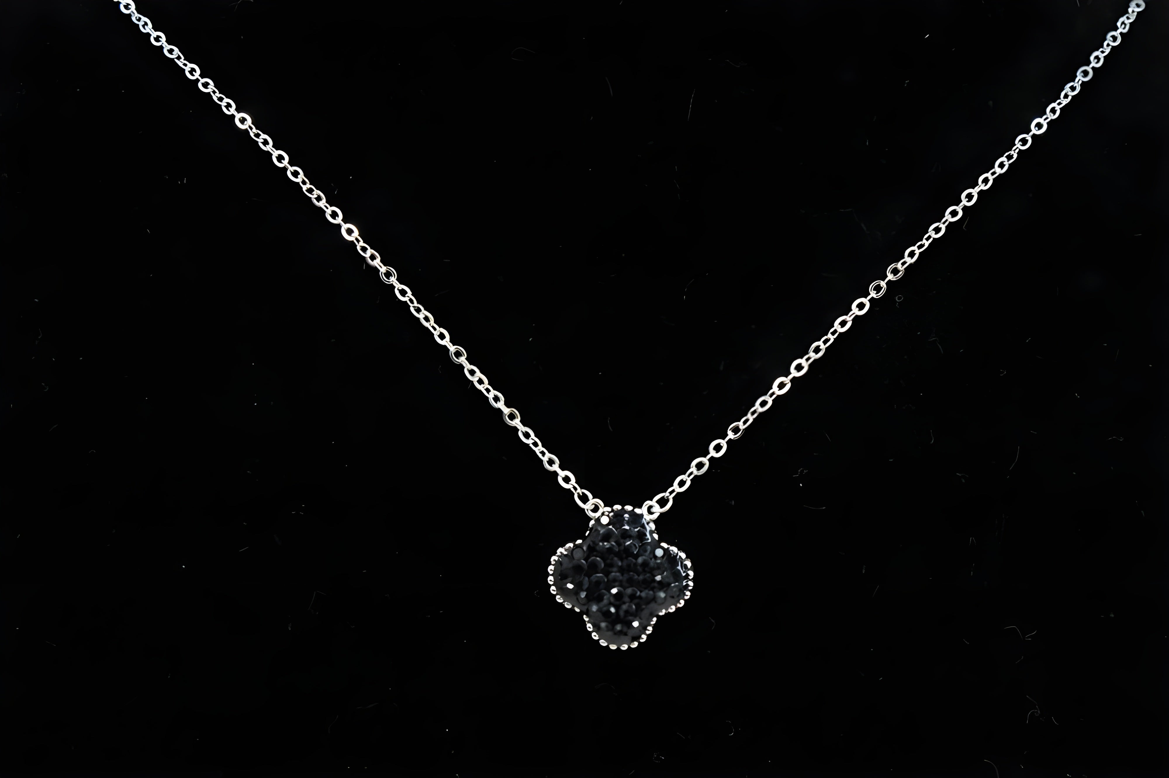 Enigmatic Silver VeeLux Premium Crystal Leaf Pendant