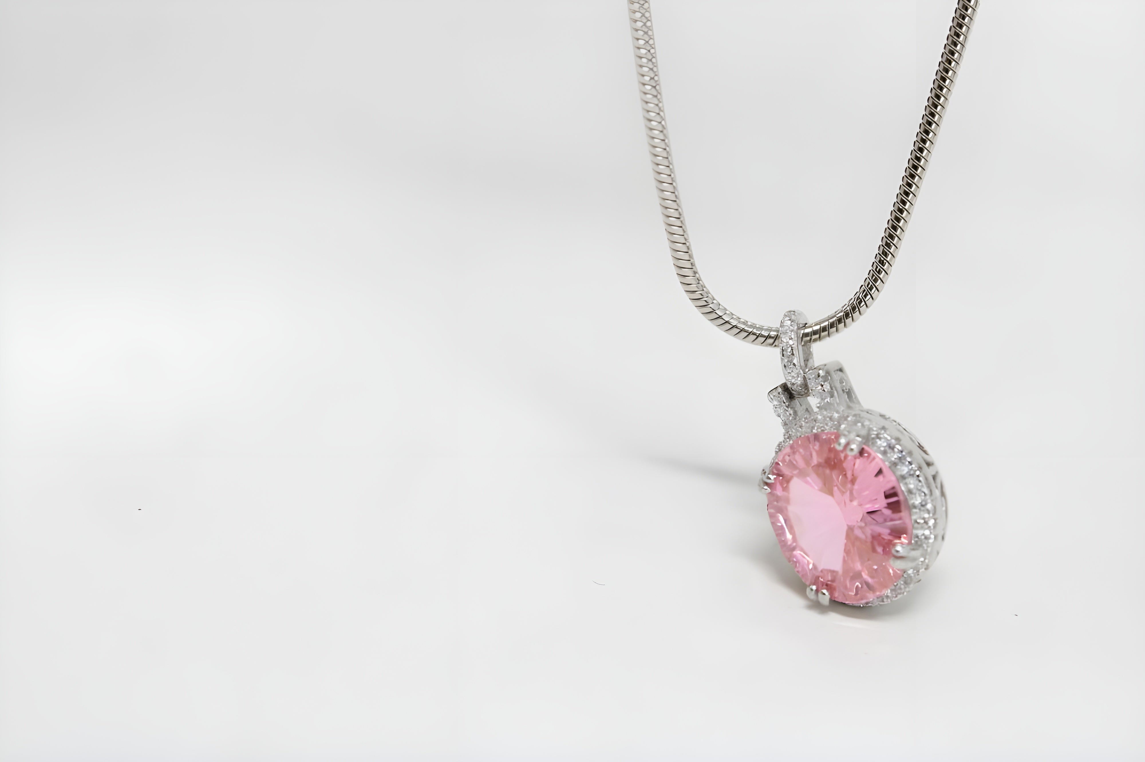 VeeLux Premium Pink Oval Glow Pendant