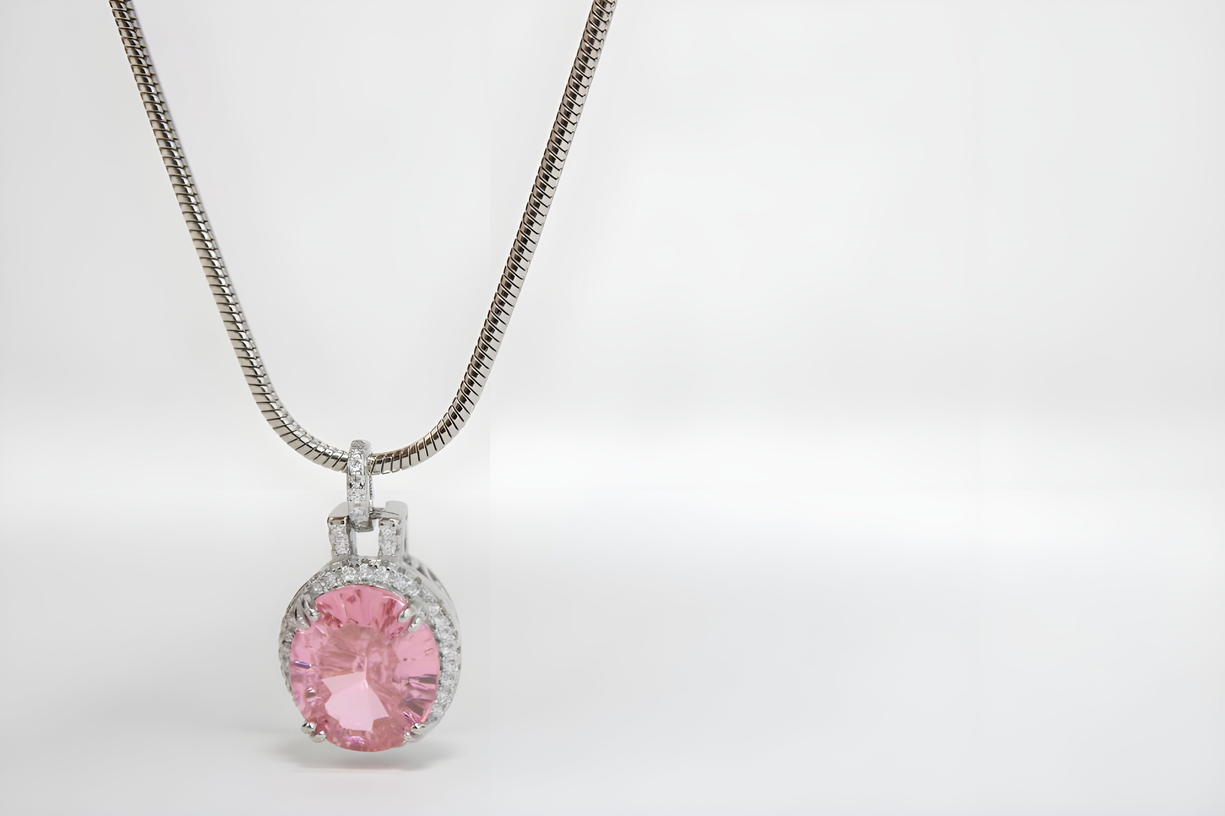 VeeLux Premium Pink Oval Glow Pendant