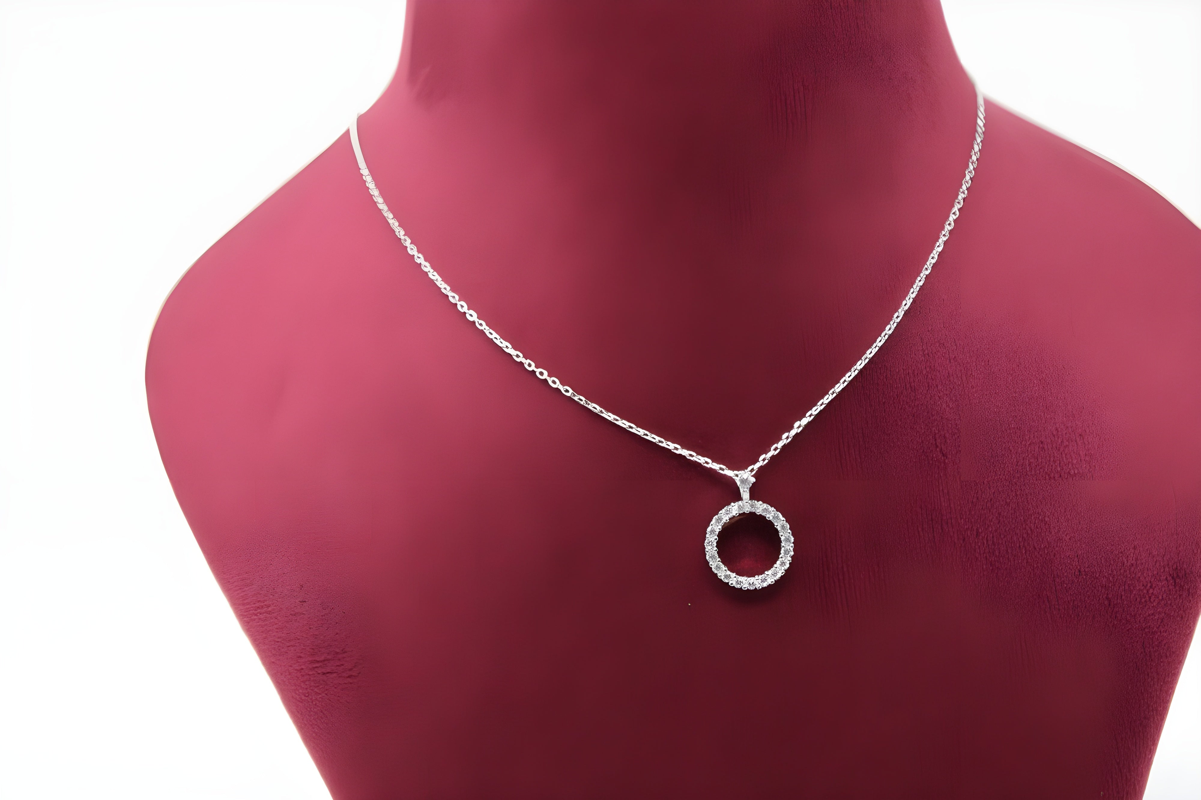 VeeLux Radiant Circle Crystal Pendant