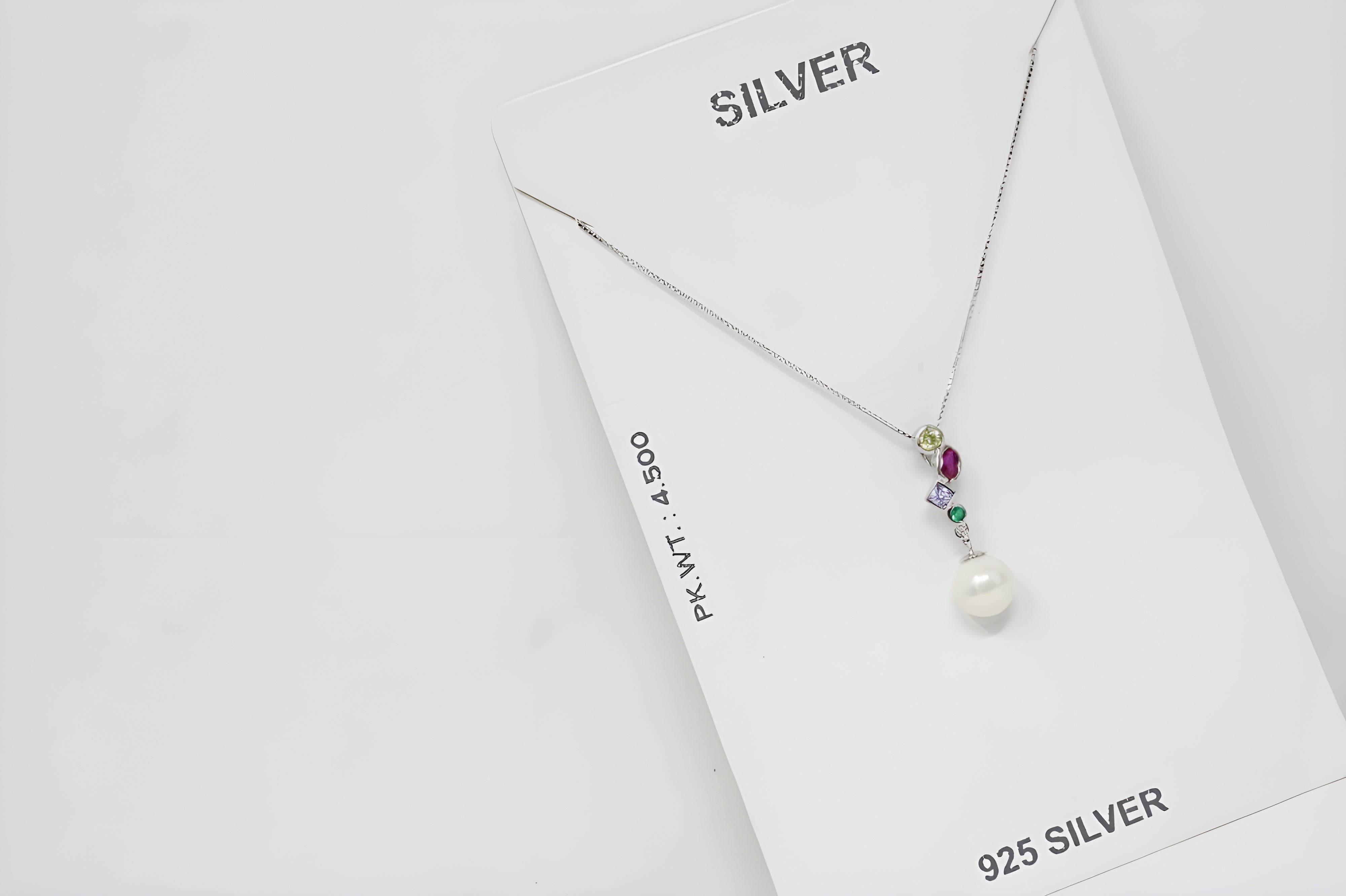 Lustrous Pearl Rainbow Cascade Necklace by VeeLux