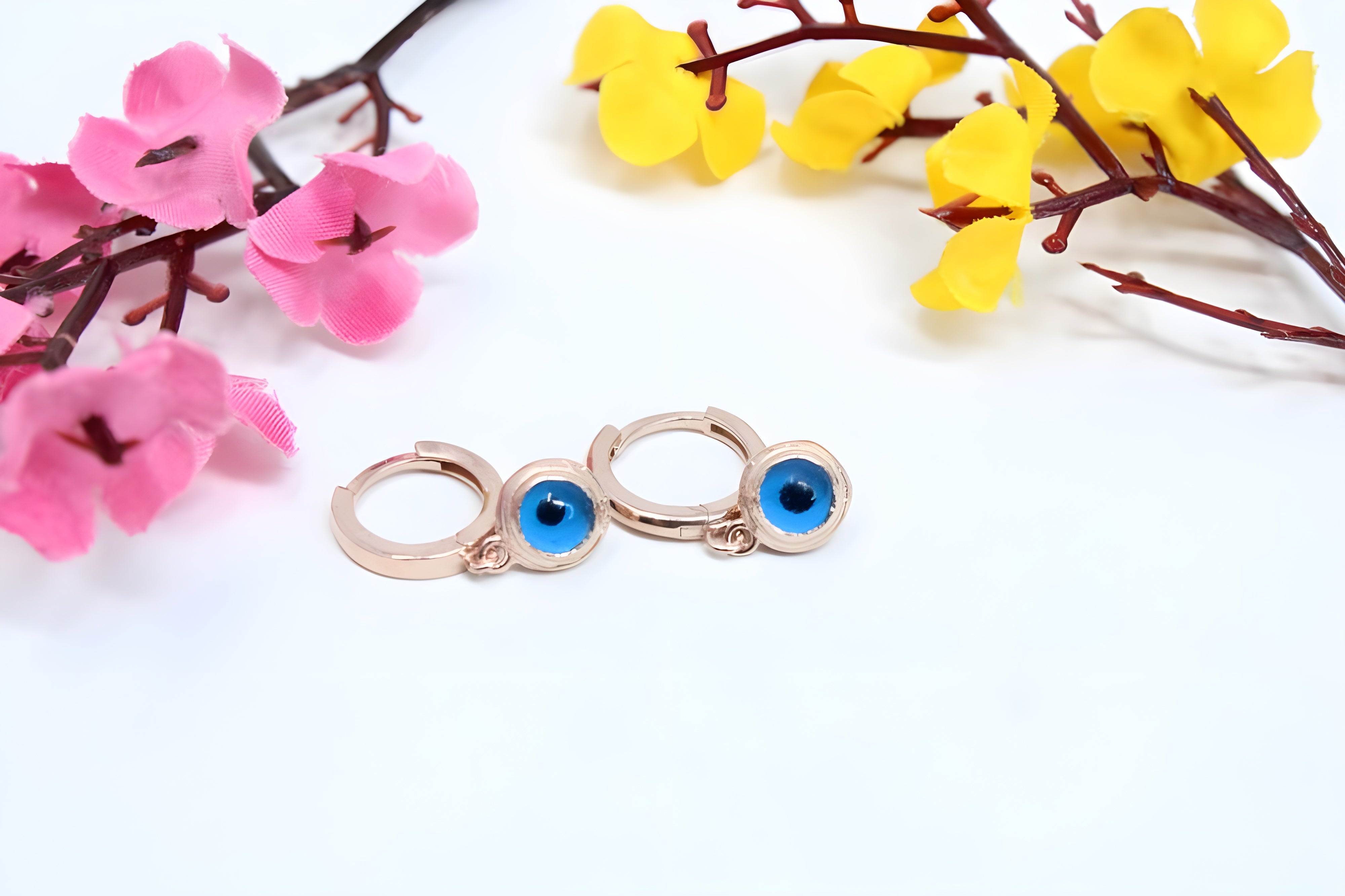 Golden Azure 92.5 Sterling Silver with Copper Gold Earrings