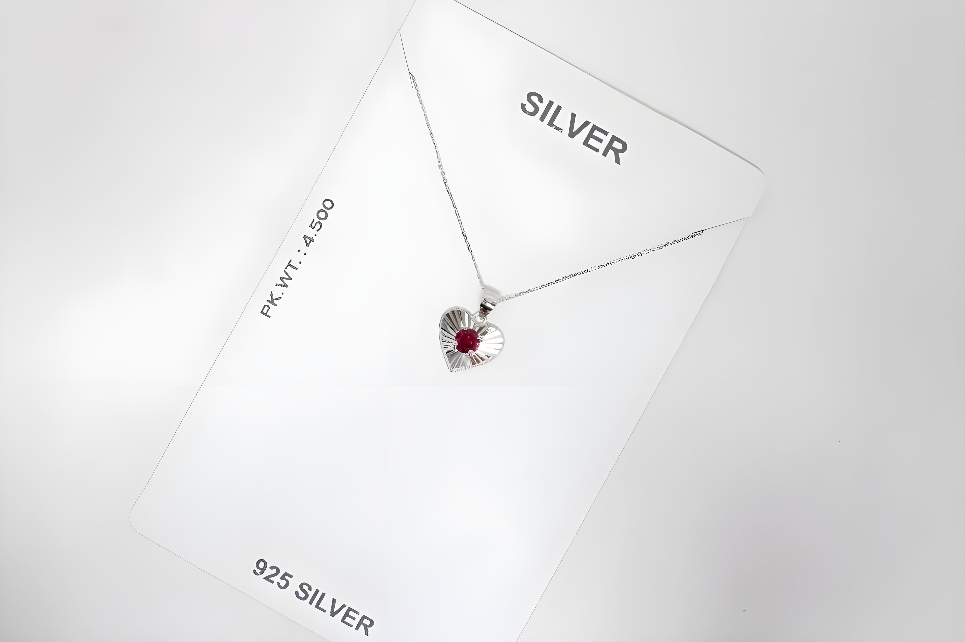 VeeLux Radiant Heart Ruby Pendant Necklace