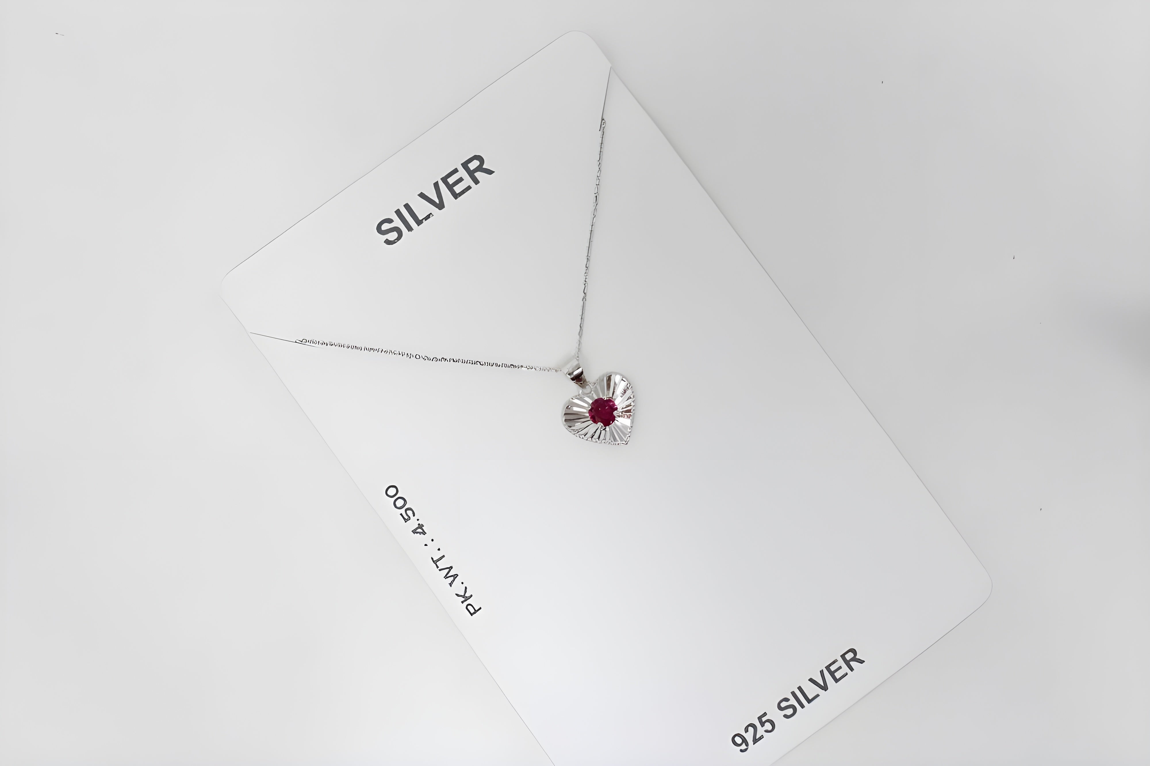 VeeLux Radiant Heart Ruby Pendant Necklace