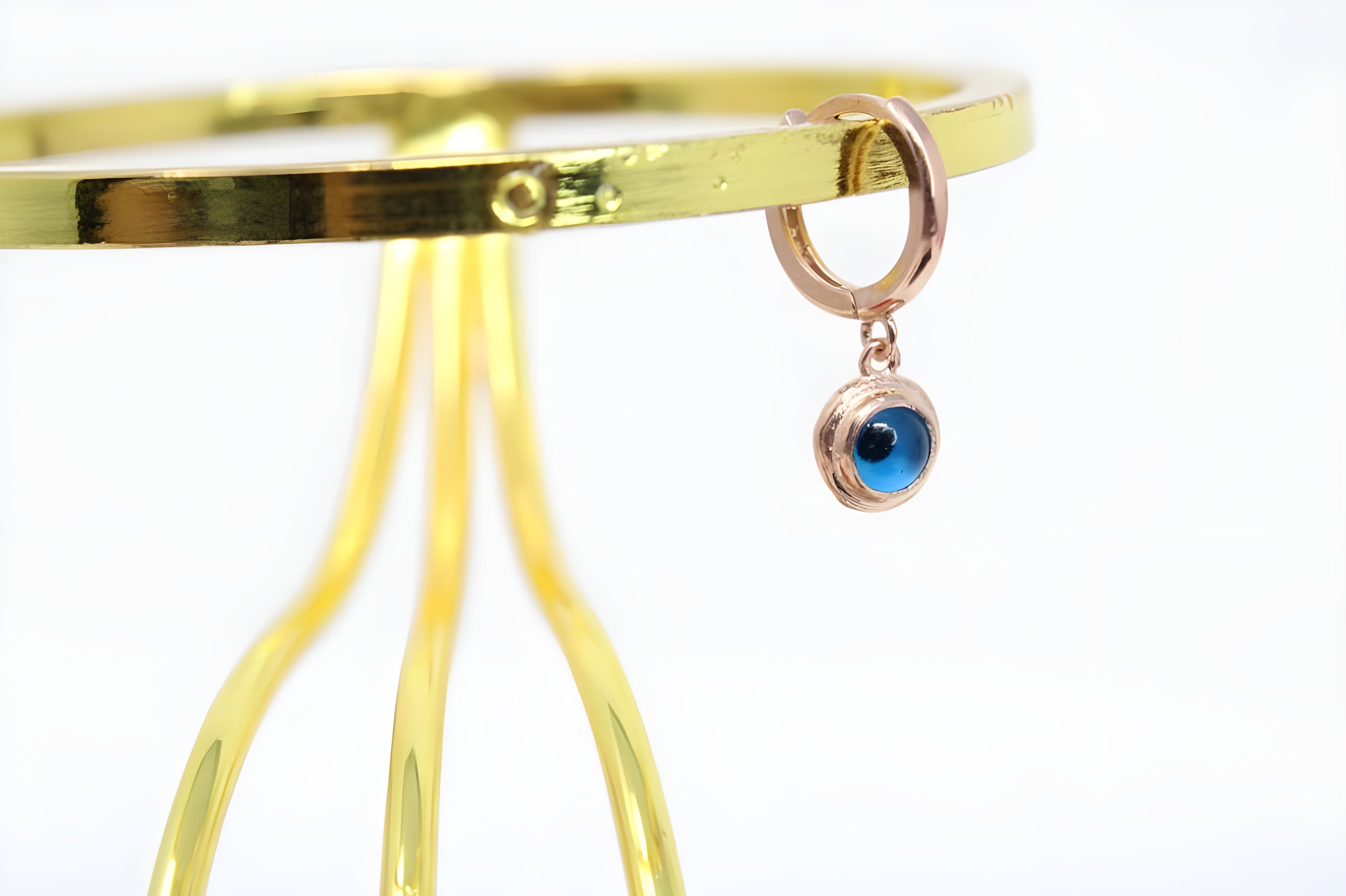 Golden Azure 92.5 Sterling Silver with Copper Gold Earrings