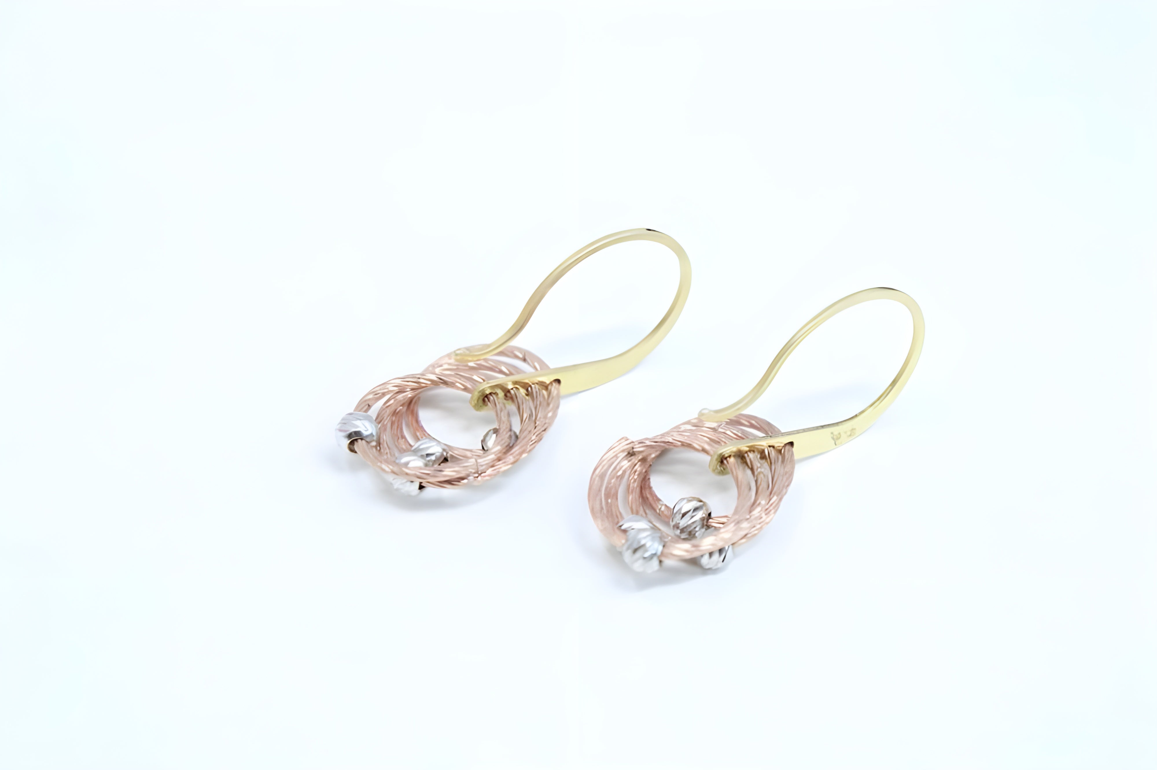 Golden Glow VeeLux Premium Earrings with Silver Strings