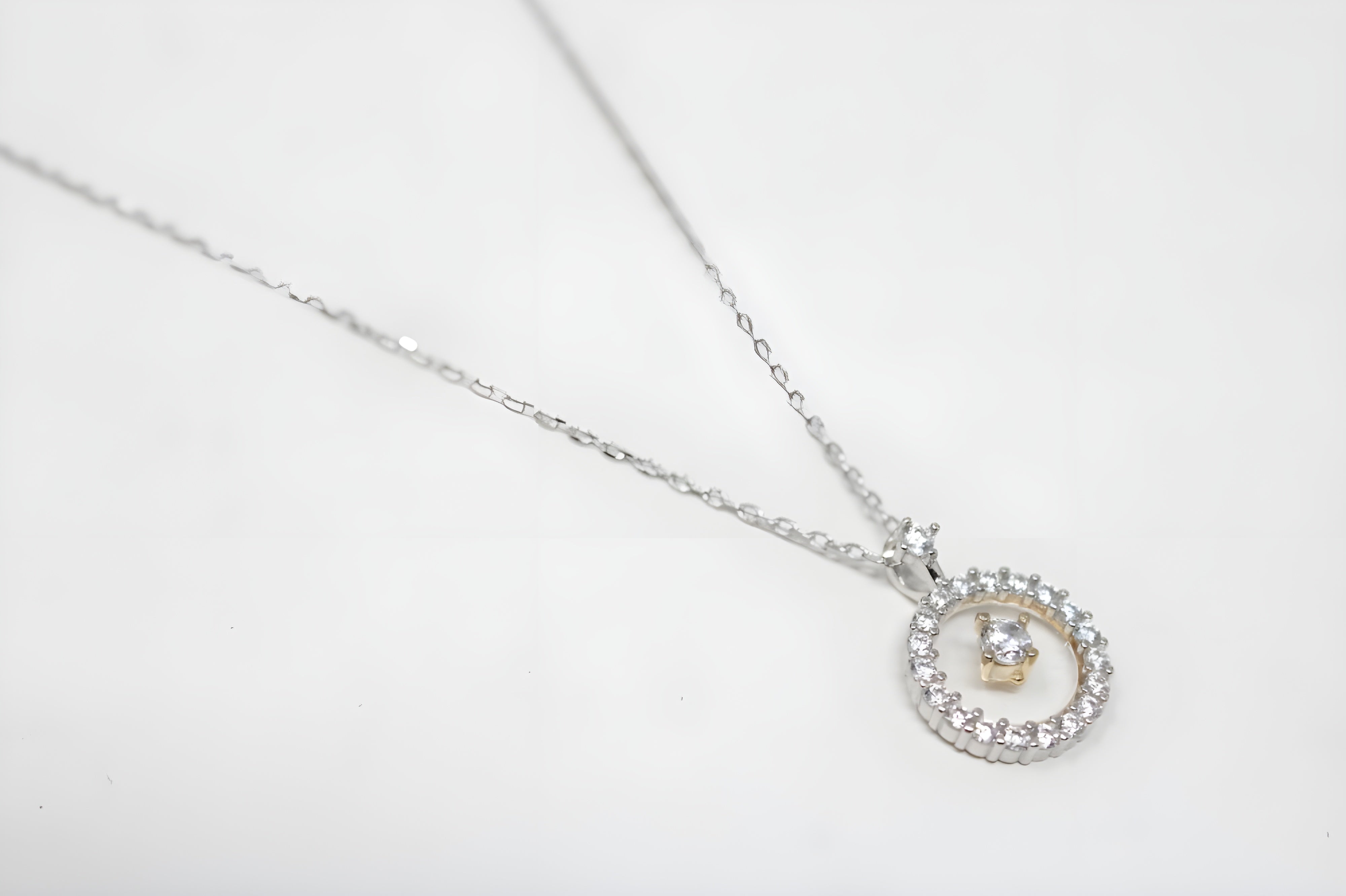 Radiant Halo Crystal Circle Pendant by VeeLux