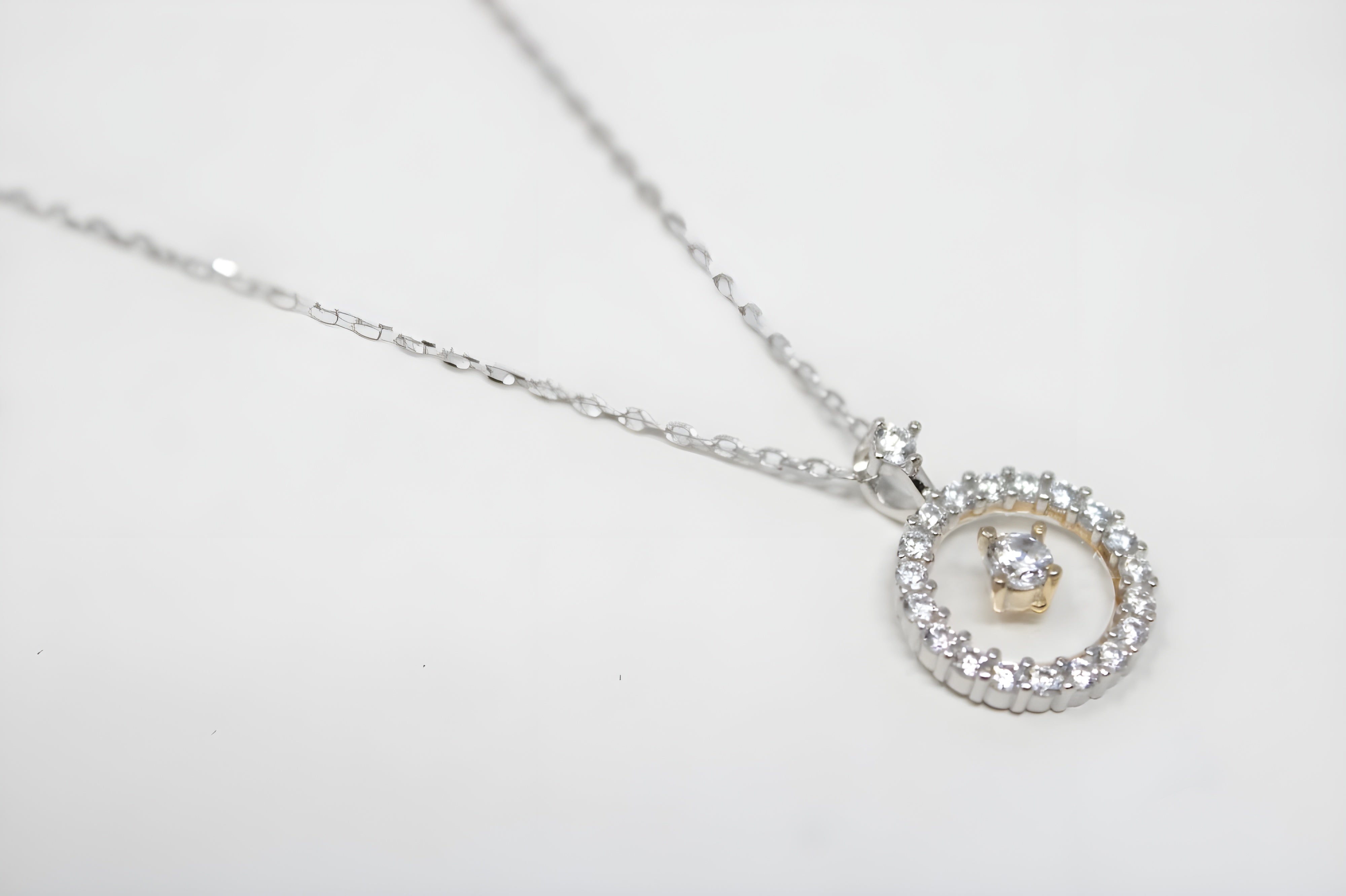 Radiant Halo Crystal Circle Pendant by VeeLux